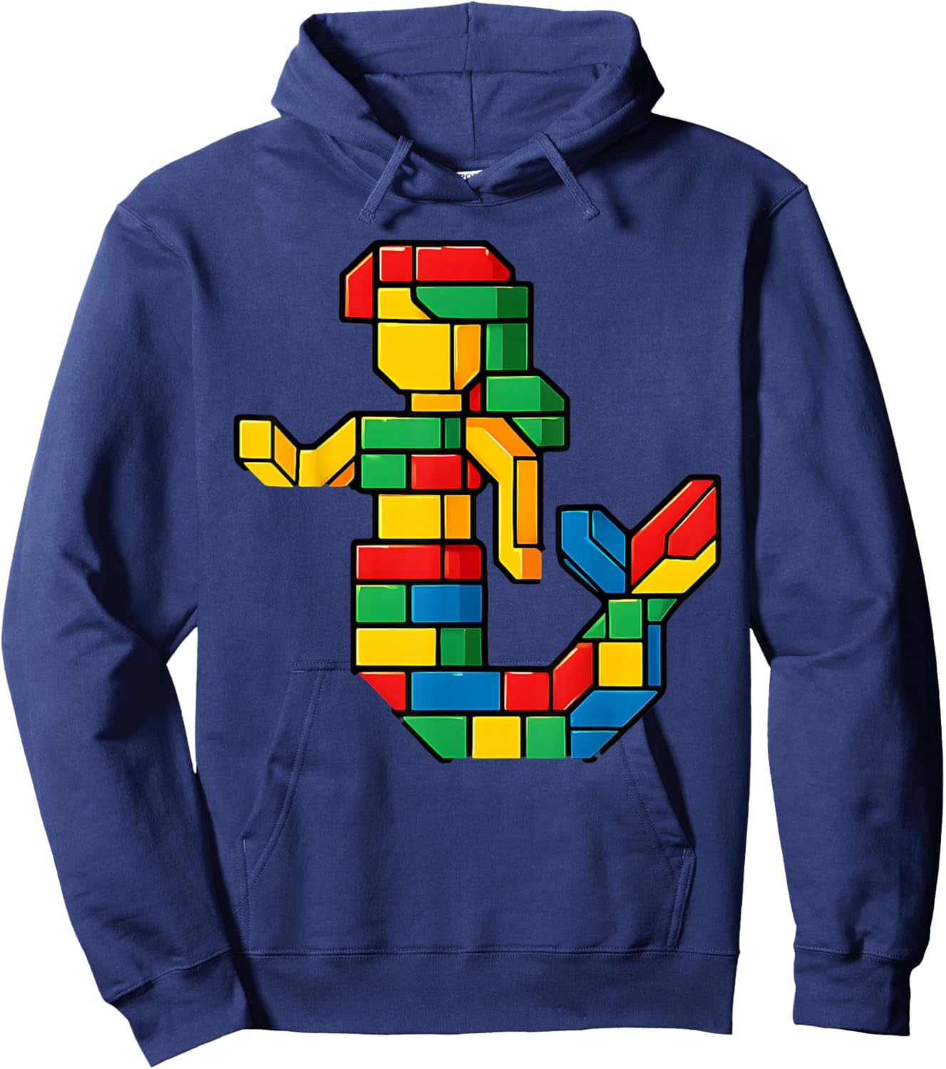 Mermaid Brick Builder Construction Toys Master Builder Hoodie - Hoodie | Navy
