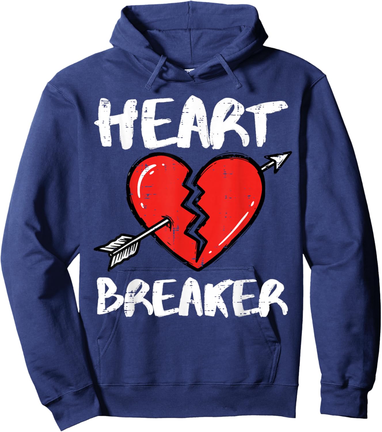 Valentines Day Heart Breaker Arrow Funny Men Women Kids Hoodie - Hoodie | Navy