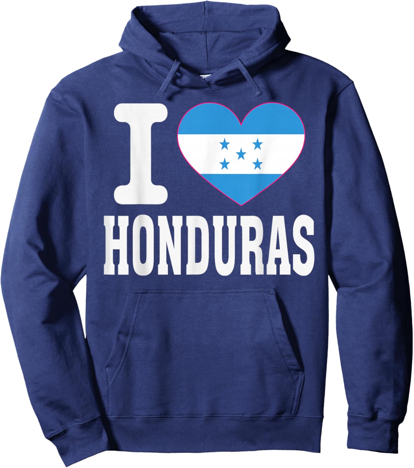 I Love Honduras Heart Souvenir Lovers Pride Travel Hoodie - Hoodie | Navy