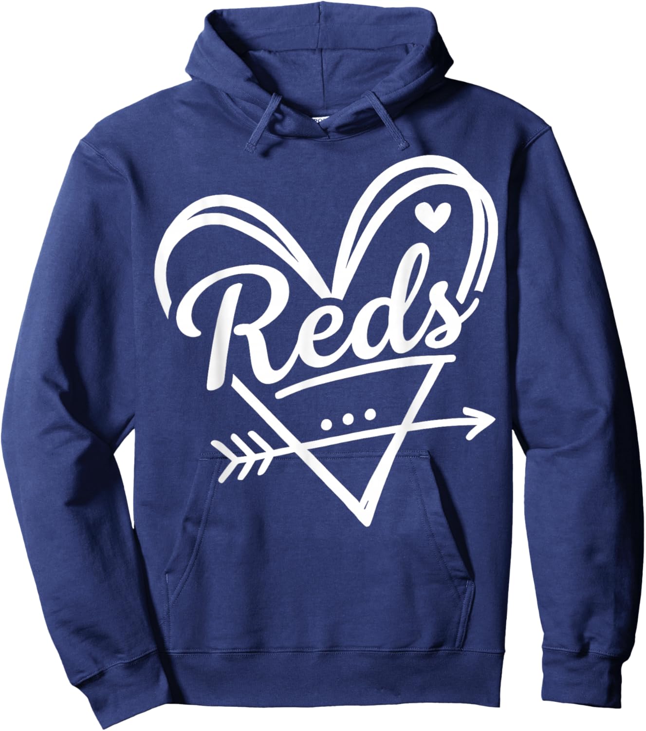 Retro Reds Heart Cute Name Graphic Gift Women Kids Hoodie - Hoodie | Navy
