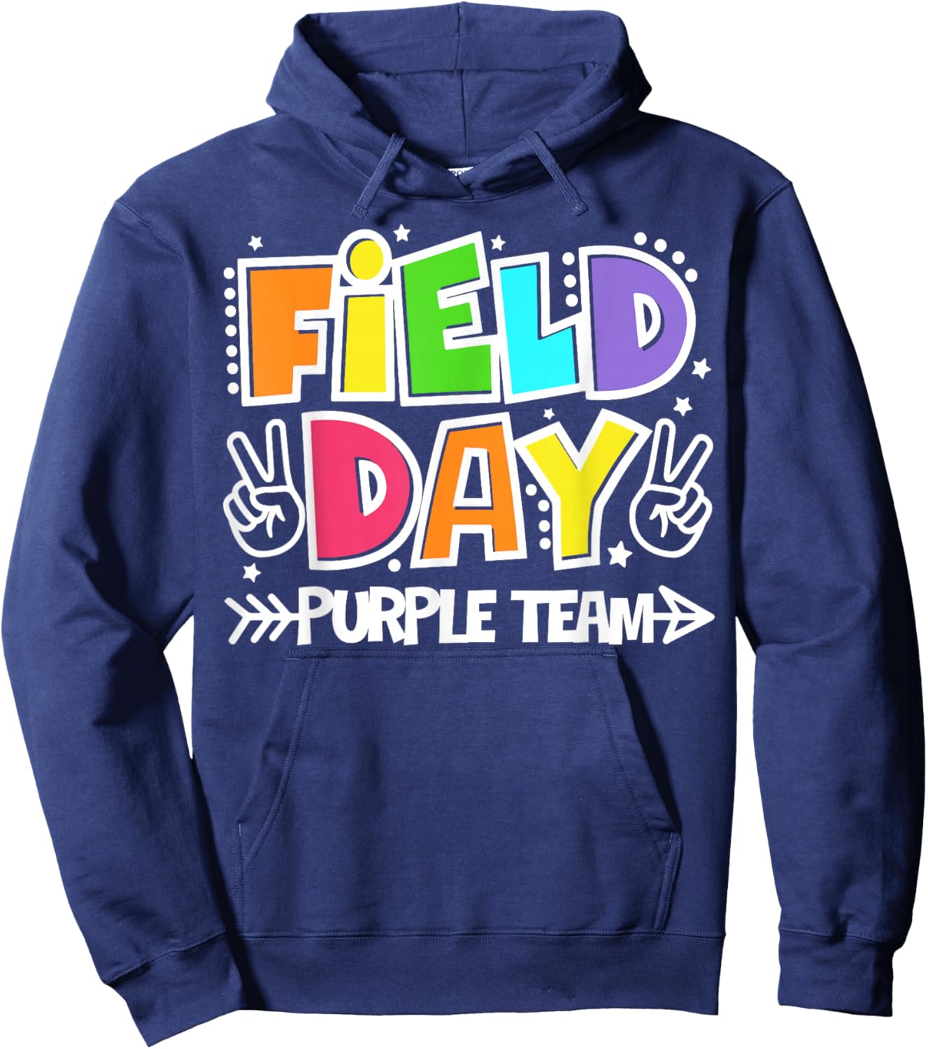 Field Day Purple Team Funny for Teacher Kids Field Day Games Hoodie - Hoodie | Navy