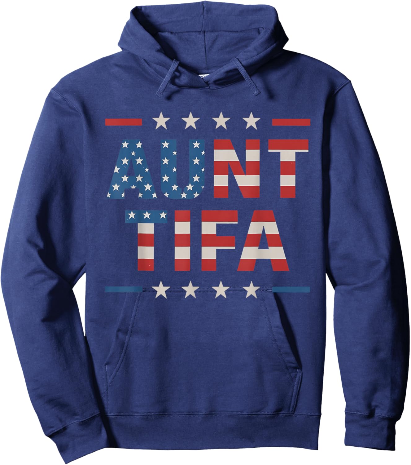 Aunt Tifa American Flag Hoodie - Hoodie | Navy