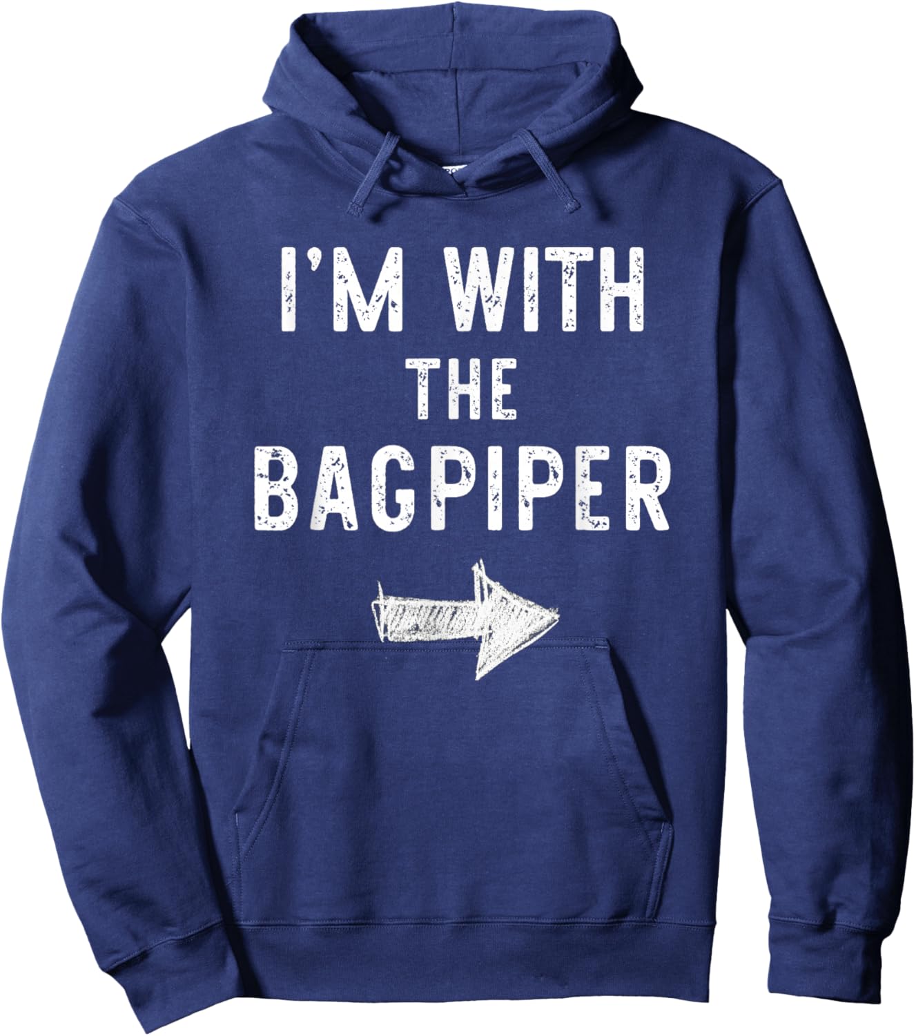 I’m with The Bagpiper Halloween Couple Costume Bag-Piper Hoodie - Hoodie | Navy