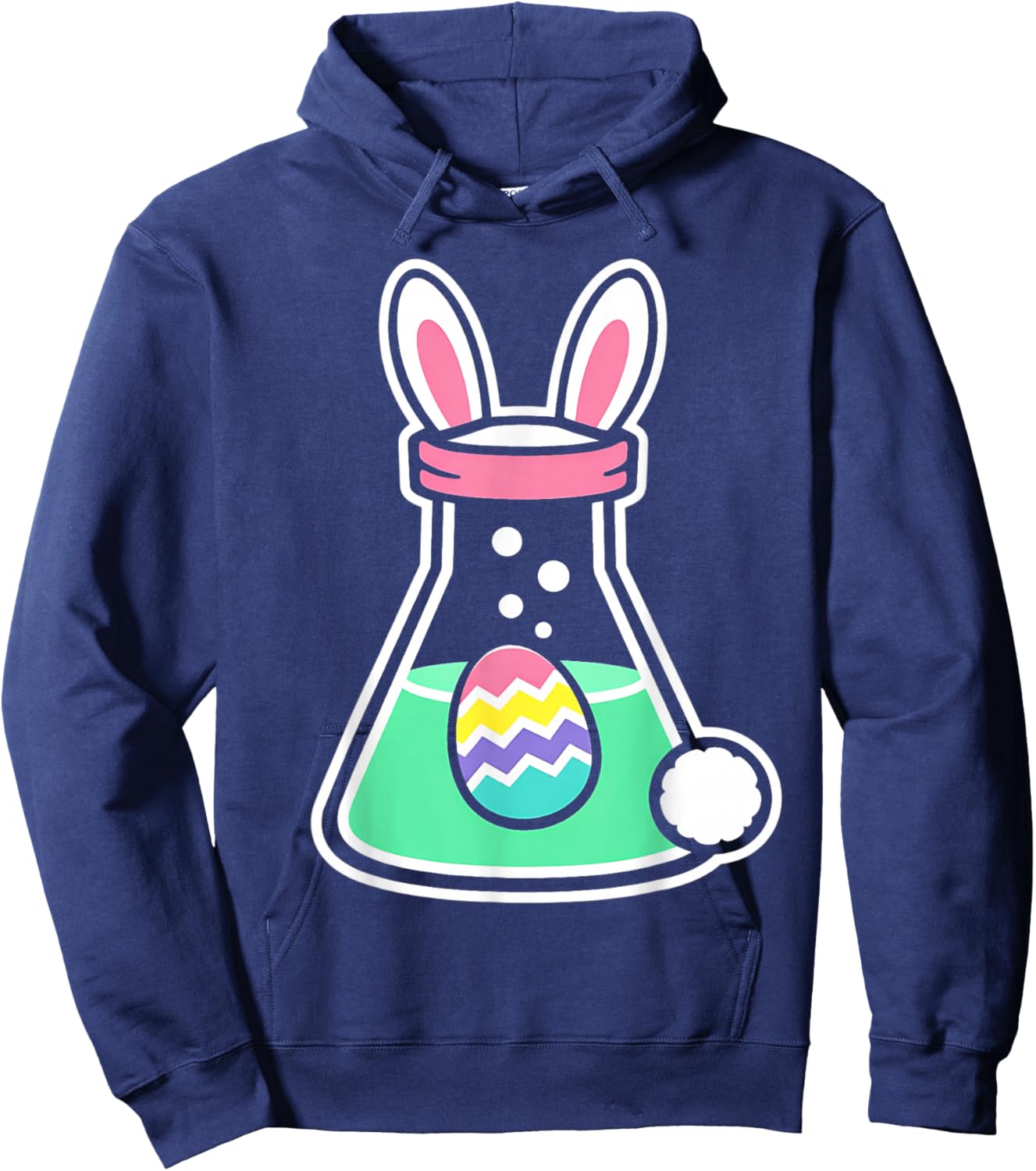 Chemistry Easter Bunny Rabbit Egg Biology Science Teacher Hoodie - Hoodie | Navy