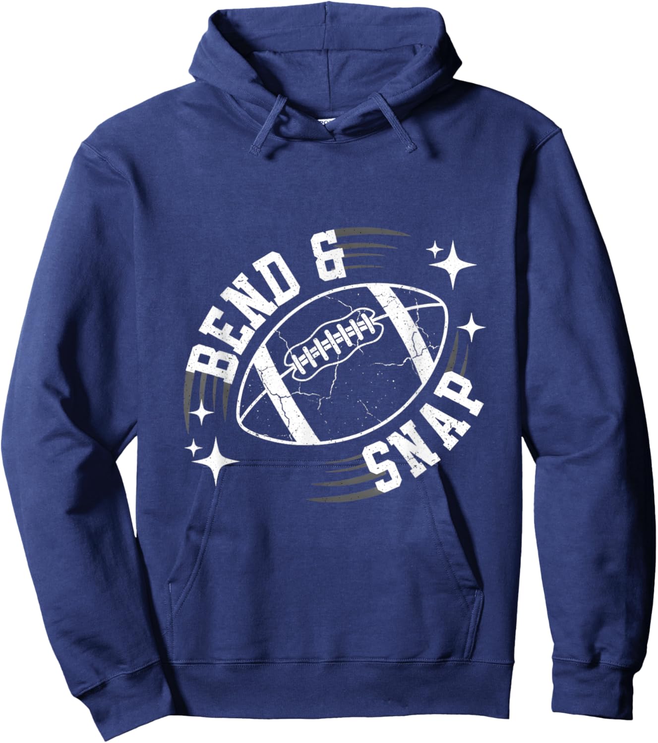 Funny Touchdown Season Cute Bend and Snap Football Hoodie - Hoodie | Navy