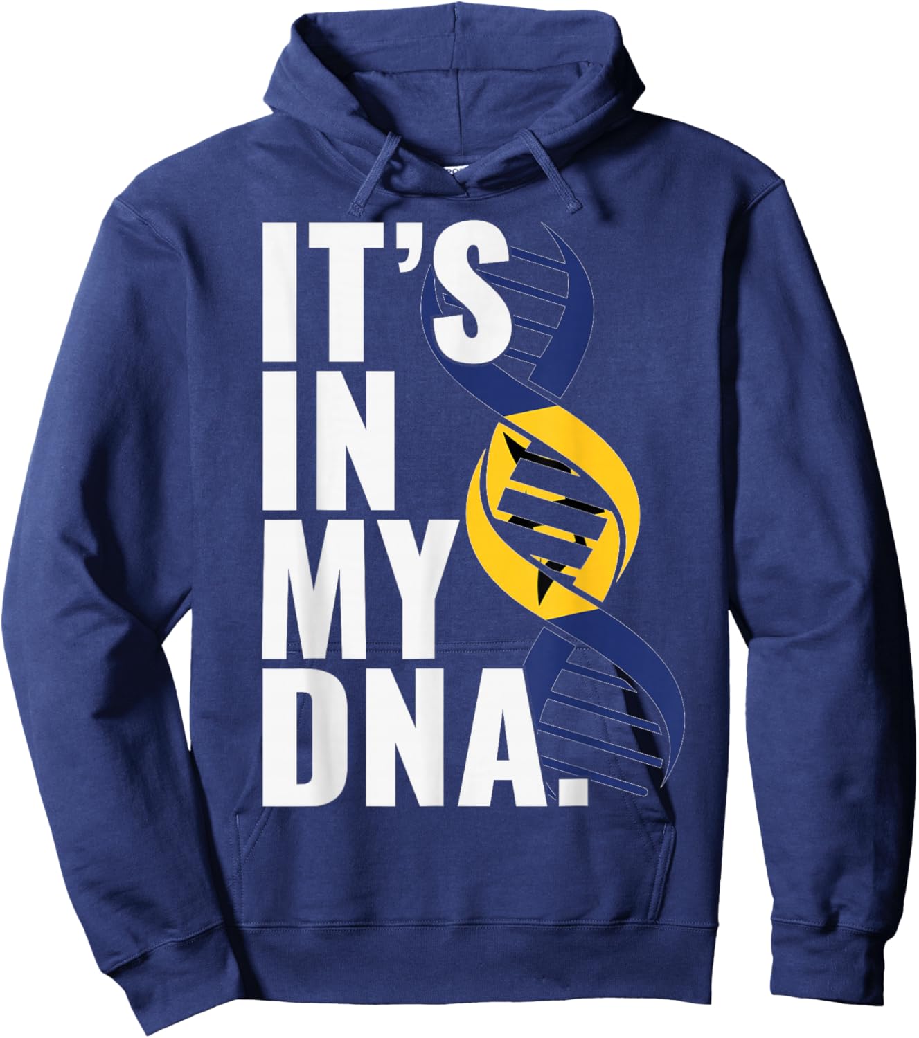 Barbados Roots Flag Fingerprint Graphic Patriotic Hoodie - Hoodie | Navy