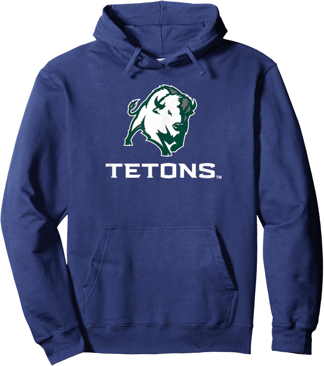 Williston State College WSC Tetons Primary Logo Hoodie - Hoodie | Navy