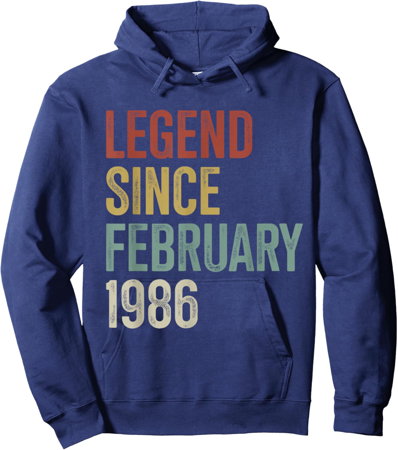 Legend Since February 1986 40th Birthday 40 Years Old Hoodie - Hoodie | Navy