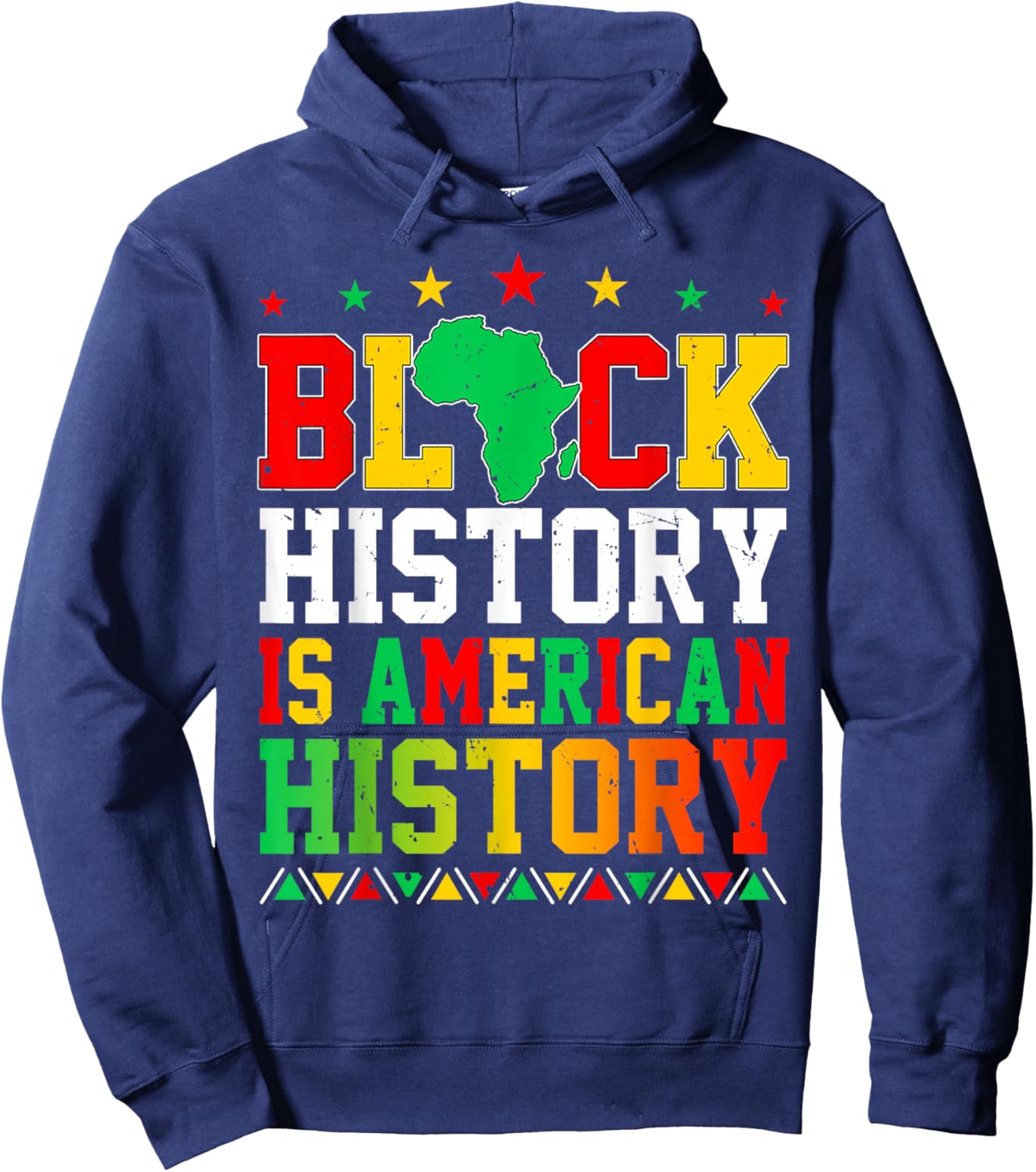 Black History is American History African Men Women Kids Hoodie - Hoodie | Navy
