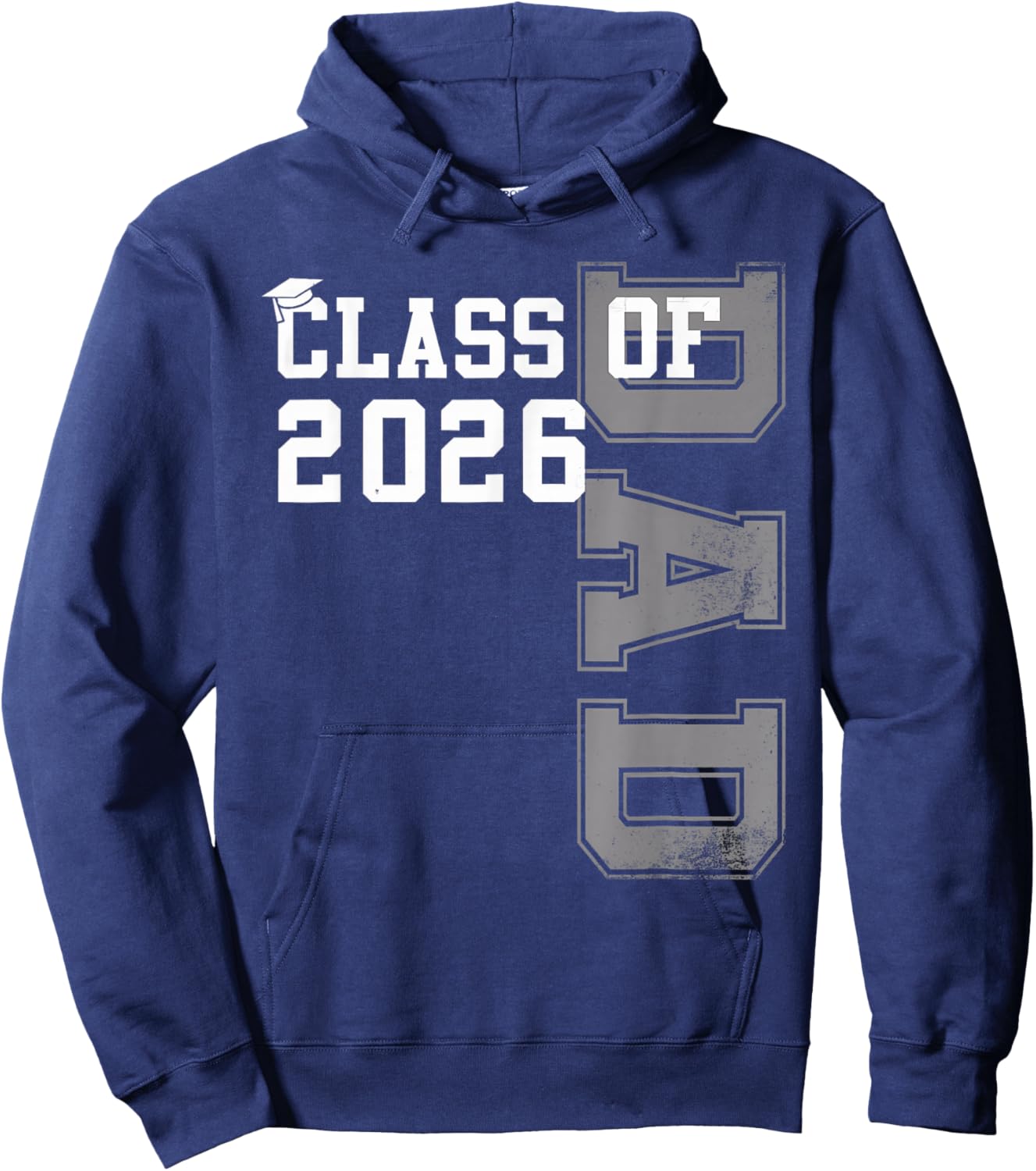 Proud Dad of A 2026 Graduate Grad Senior Father Graduation Hoodie - Hoodie | Navy