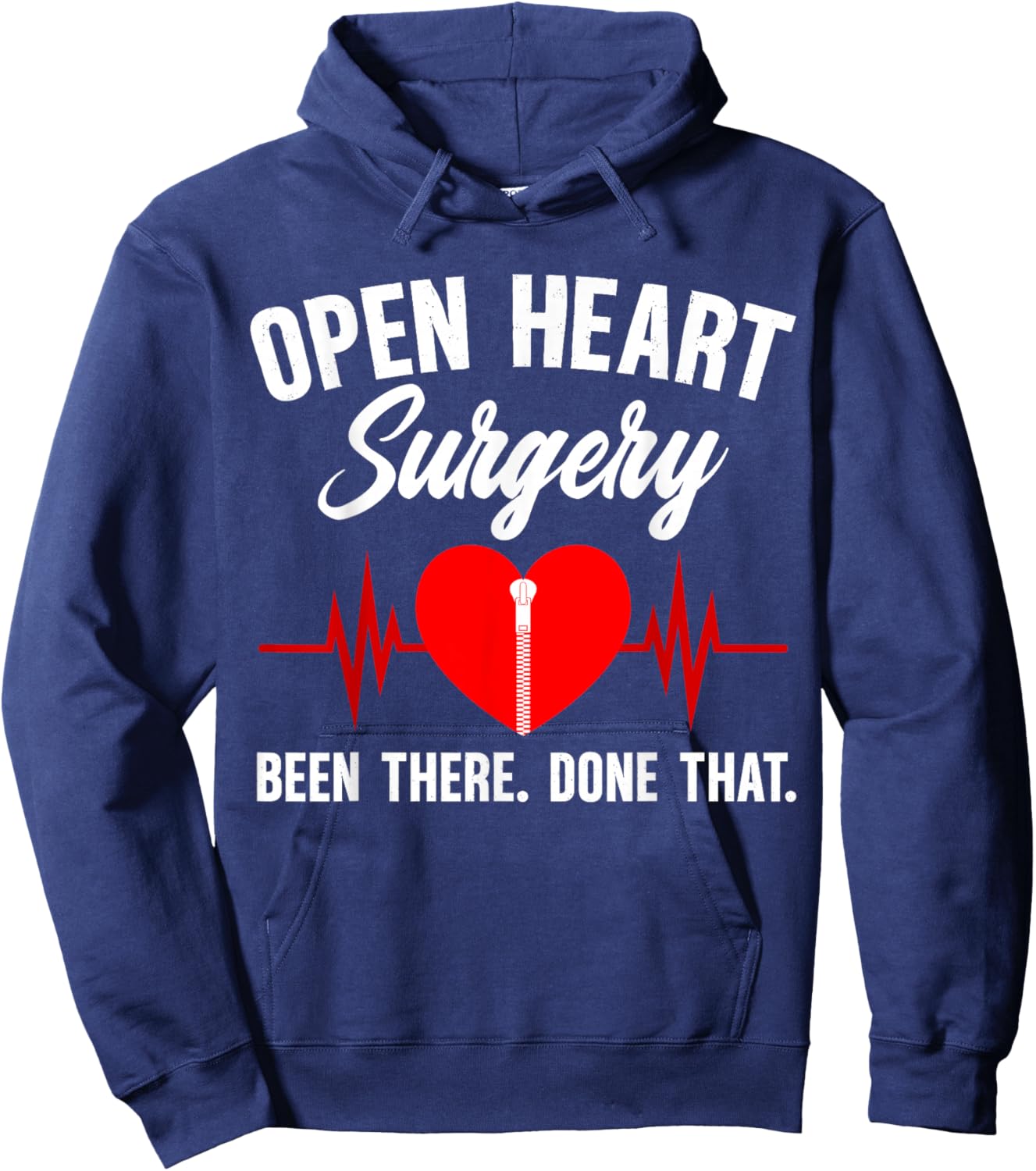 Open Heart Surgery Recovery Post Open Heart Surgery Survivor Hoodie - Hoodie | Navy