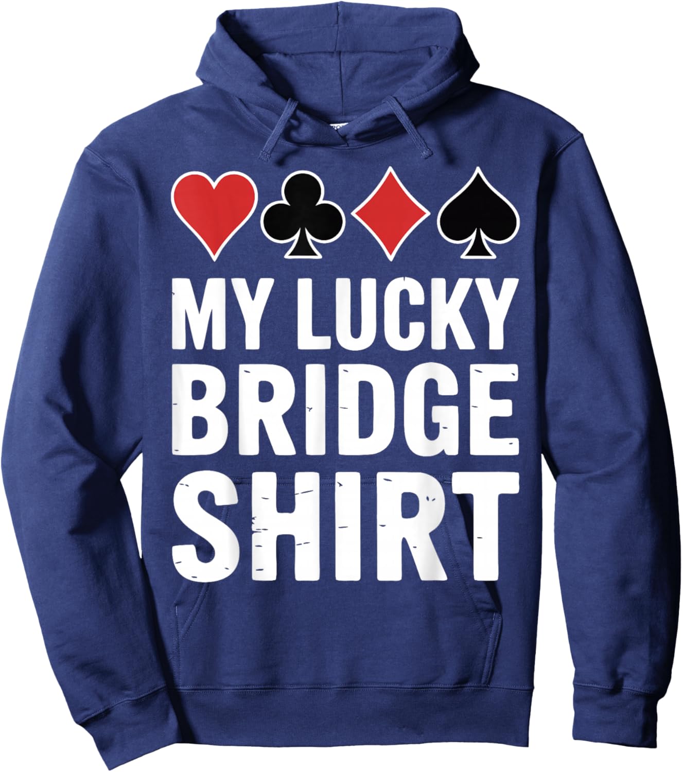 Lucky Bridge Player Contract Bridge Hoodie - Hoodie | Navy