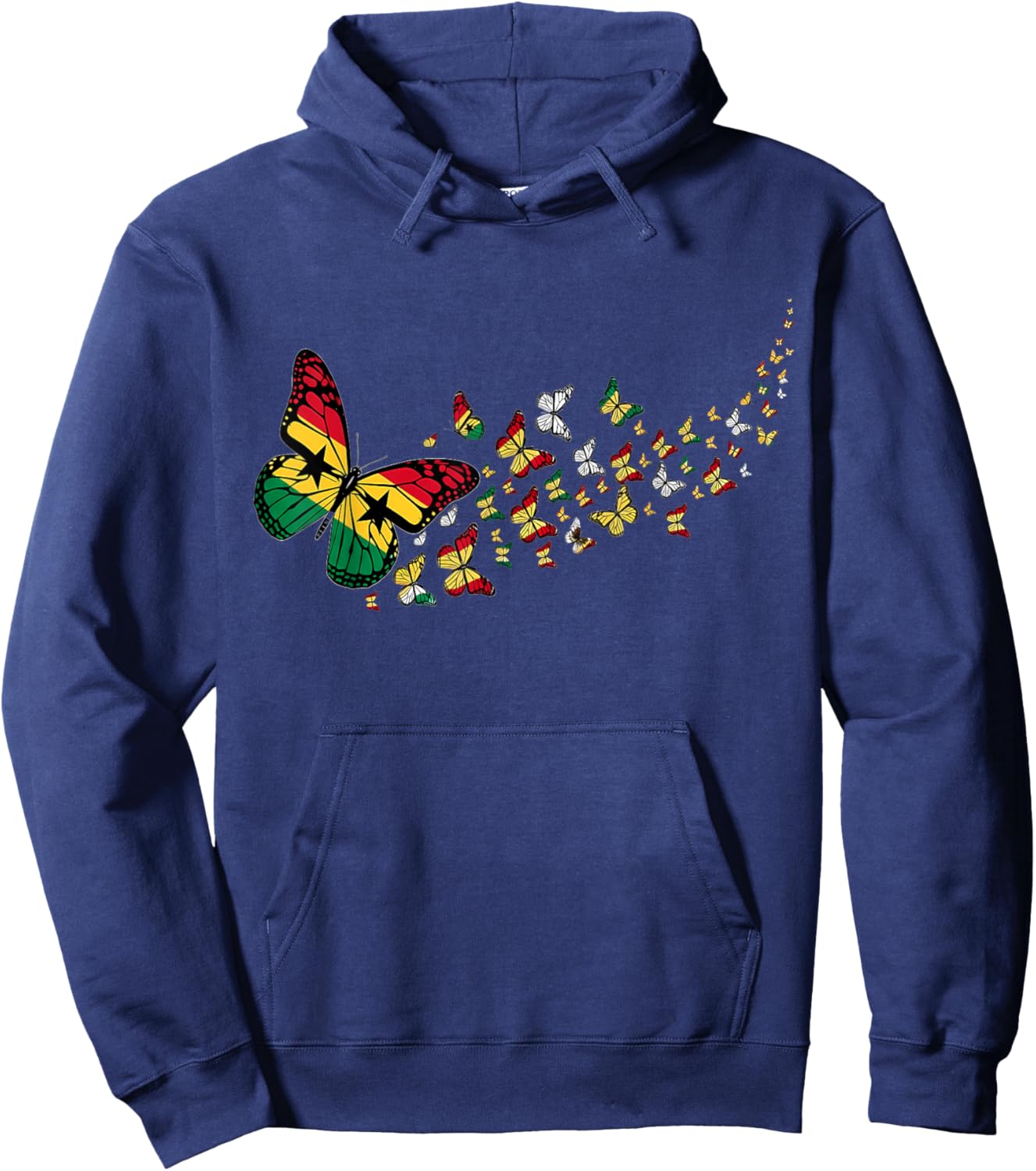Ghana Flag Ghanese Pride Ghanaian Roots Hoodie - Hoodie | Navy