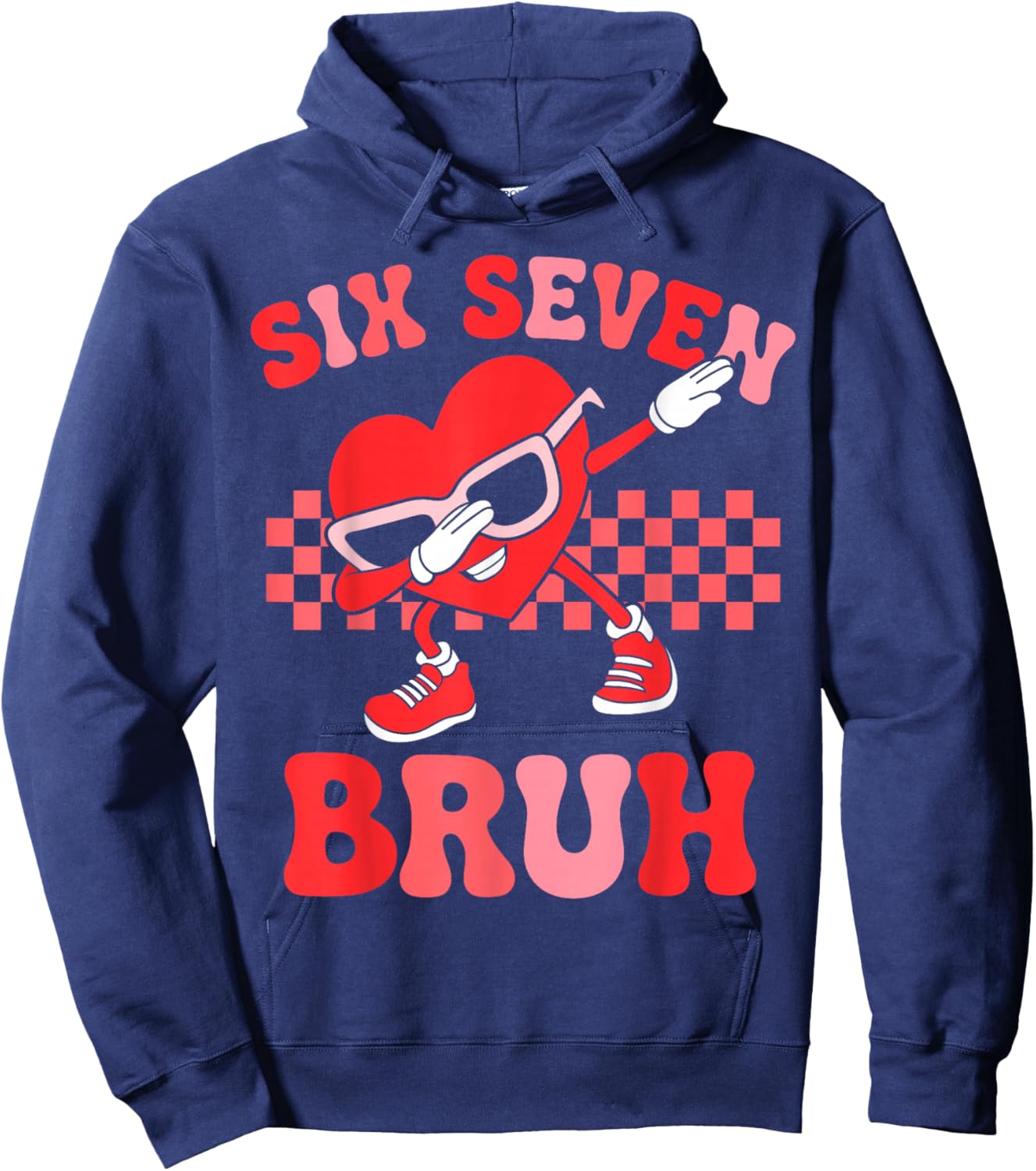 Six Seven 67 Meme Cool Valentine’s Shirt Boys Girls Kids Hoodie - Hoodie | Navy
