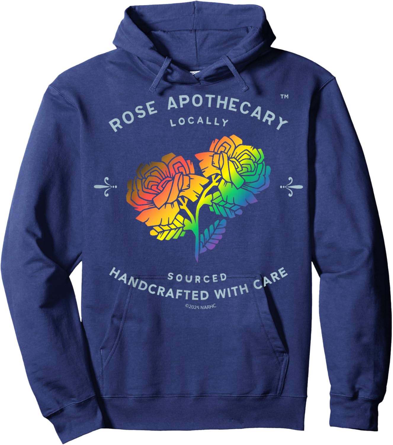 Schitt's Creek Apothecary Rainbow Roses Pride Retro Hoodie - Hoodie | Navy