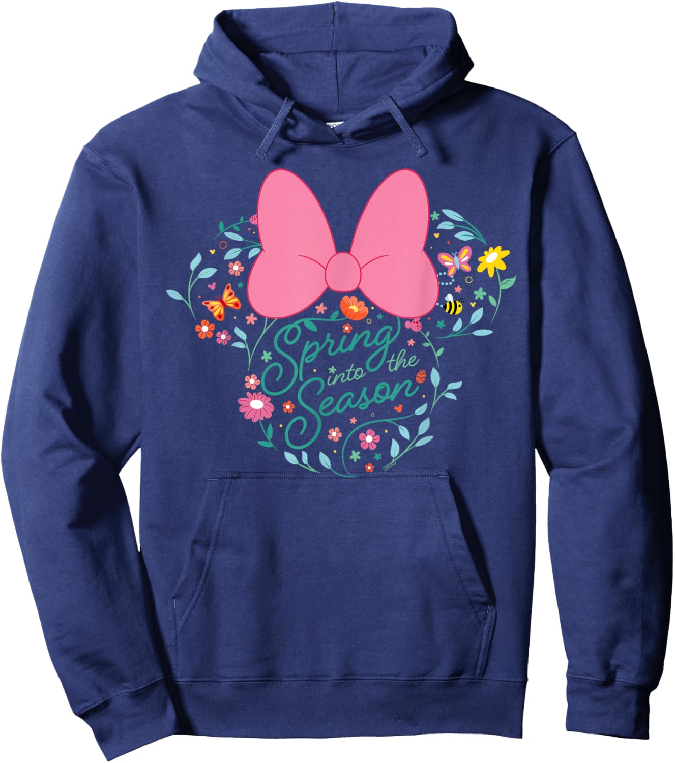 Disney Minnie Mouse Spring Into The Season Flower Icon Hoodie - Hoodie | Navy