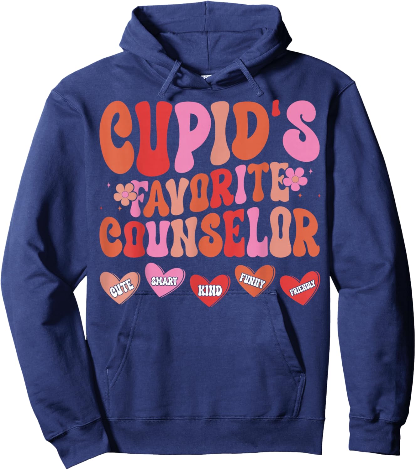 Cupid's Favorite Counselor - Valentine’s Day Counseling Hoodie - Hoodie | Navy