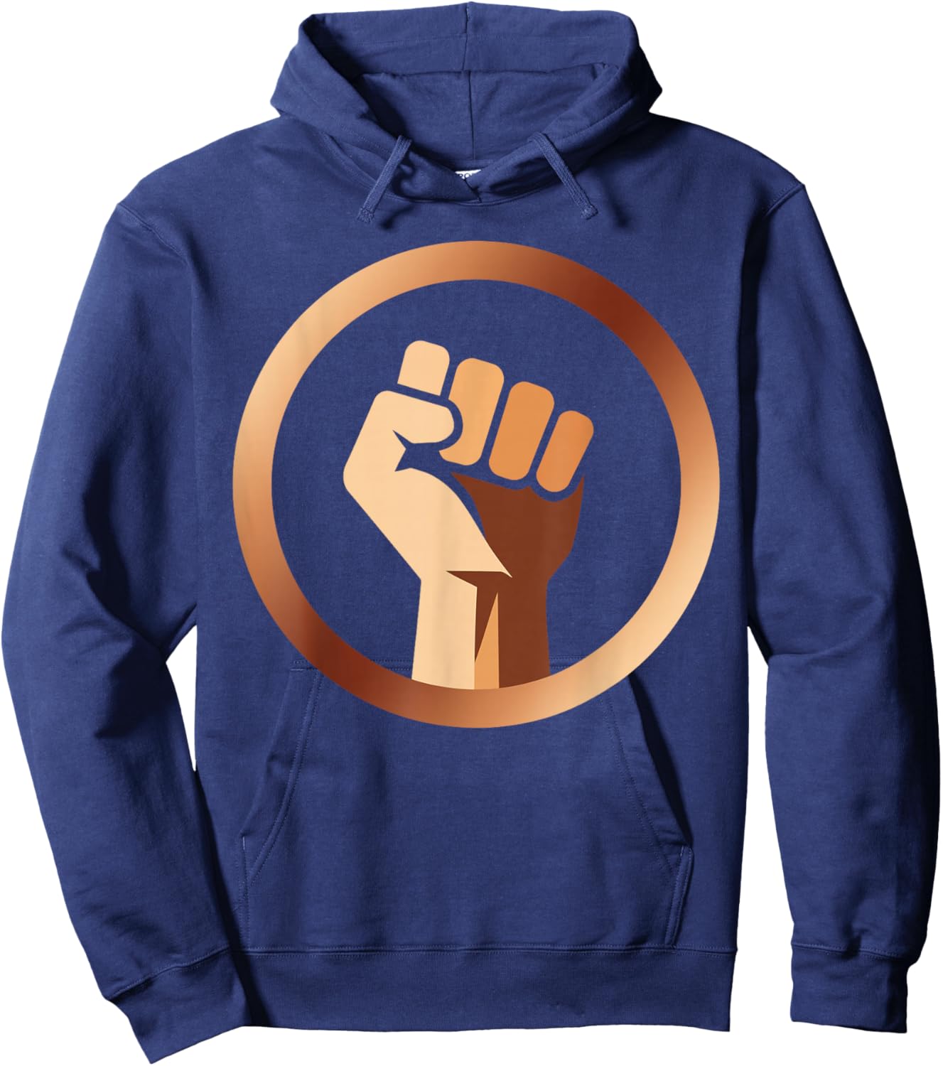 Melanin Fist Black History Month Afro American African Pride Hoodie - Hoodie | Navy