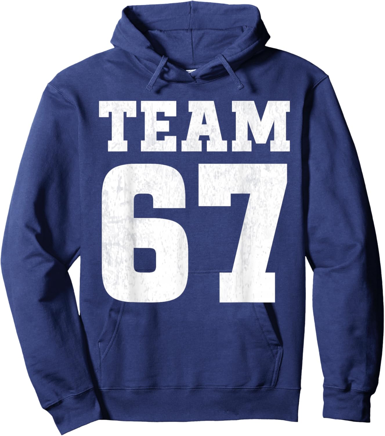 Team six Seven 6 7 Meme Funny Aura 67 for Boys Number 67 Hoodie - Hoodie | Navy
