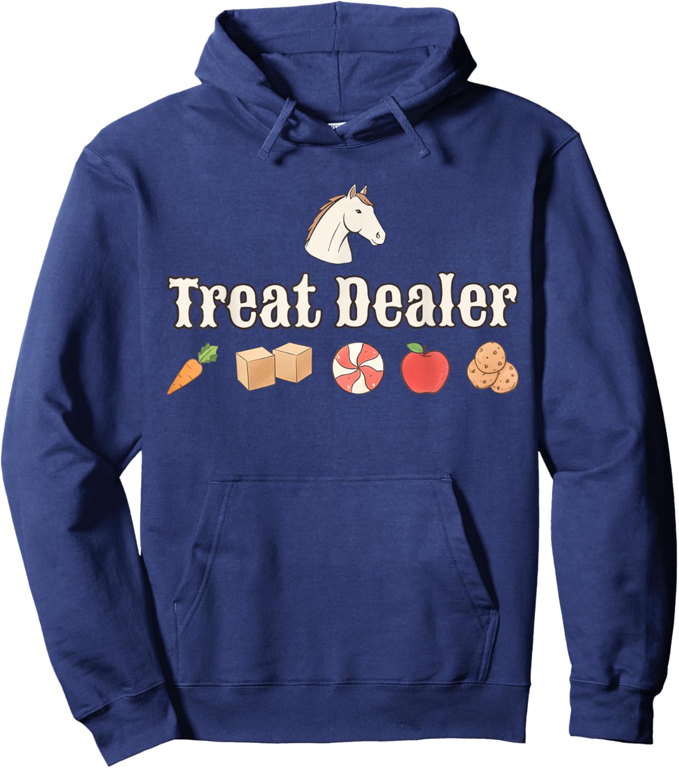 Treat Dealer Horse Treat Lady Equestrian Trainer Horse Lover Hoodie - Hoodie | Navy