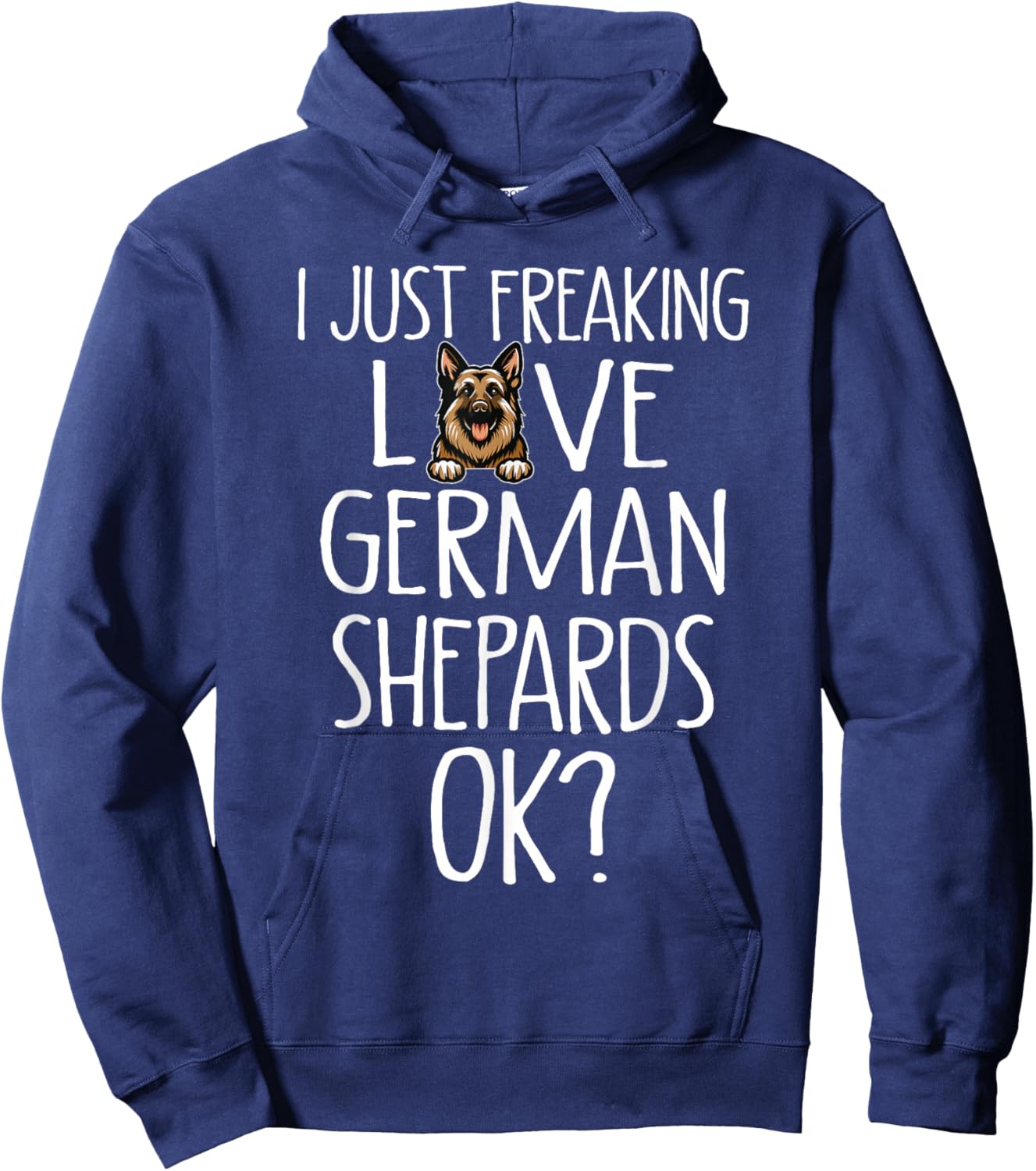 German Shepard Dog Mom Dog Dad Funny German Shepard Hoodie - Hoodie | Navy