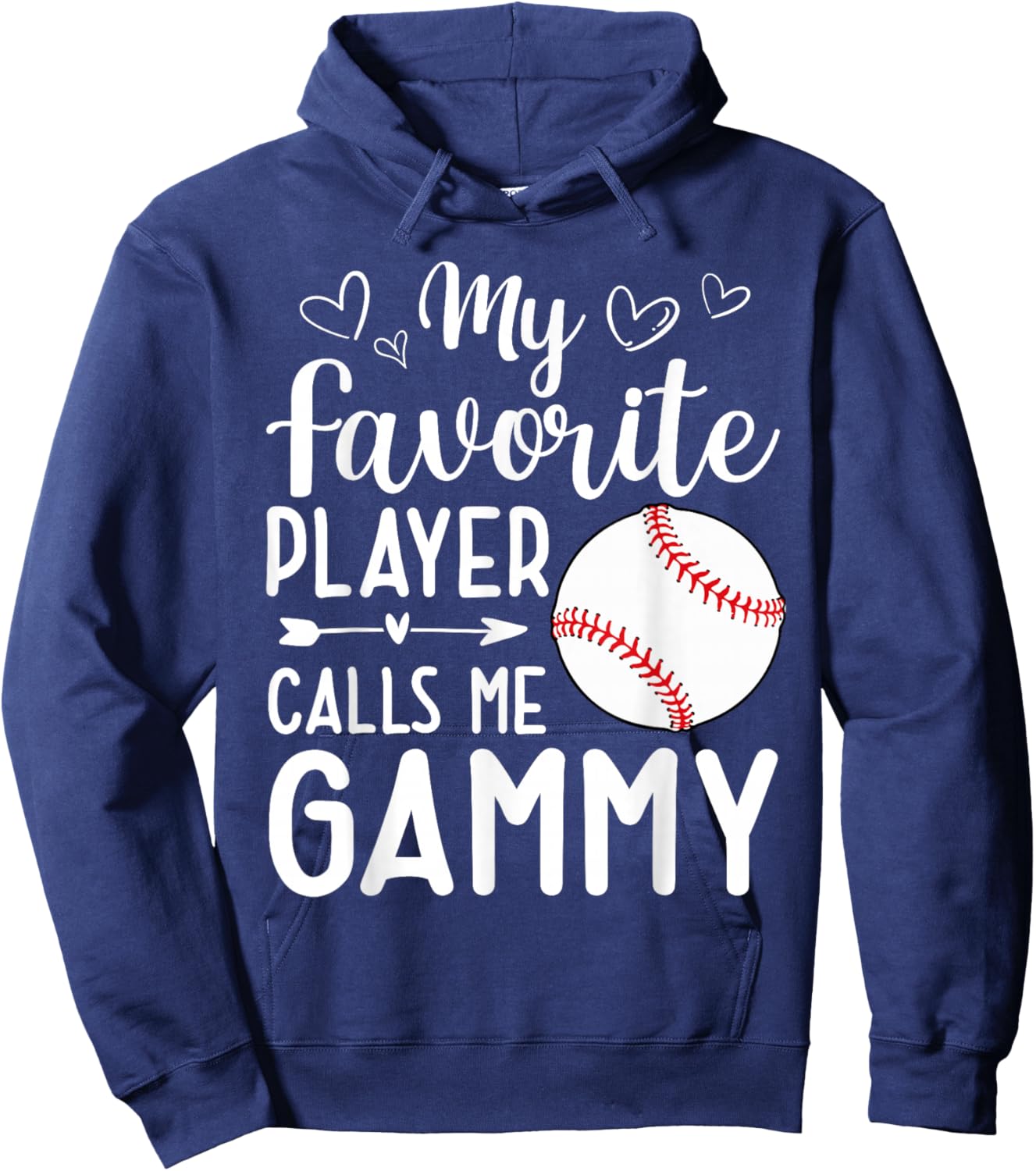 My Favorite Player Calls Me Gammy Baseball Player Hoodie - Hoodie | Navy