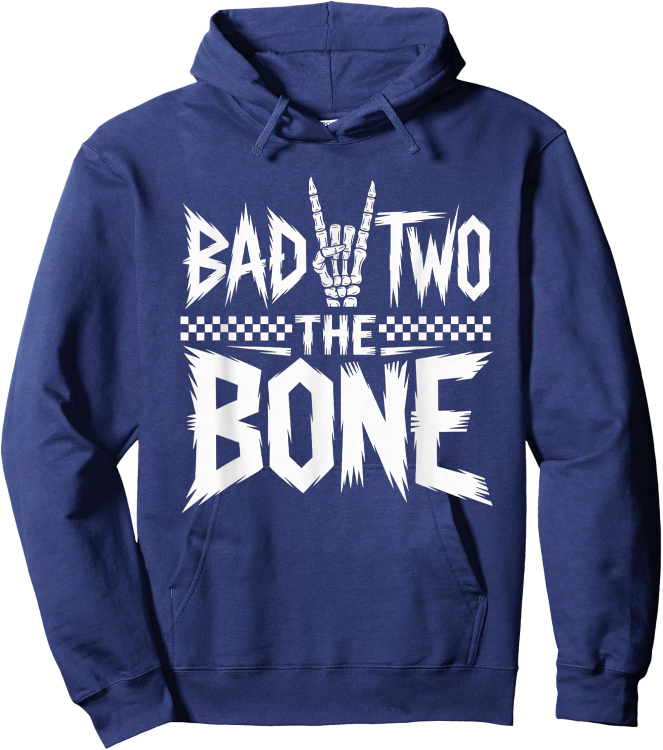 Bad Two The Bone Birthday 2 Years Old Kids Bday Party Hoodie - Hoodie | Navy