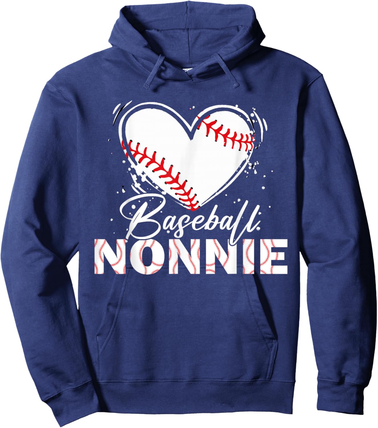 Baseball Nonnie Baseball Heart Hoodie - Hoodie | Navy