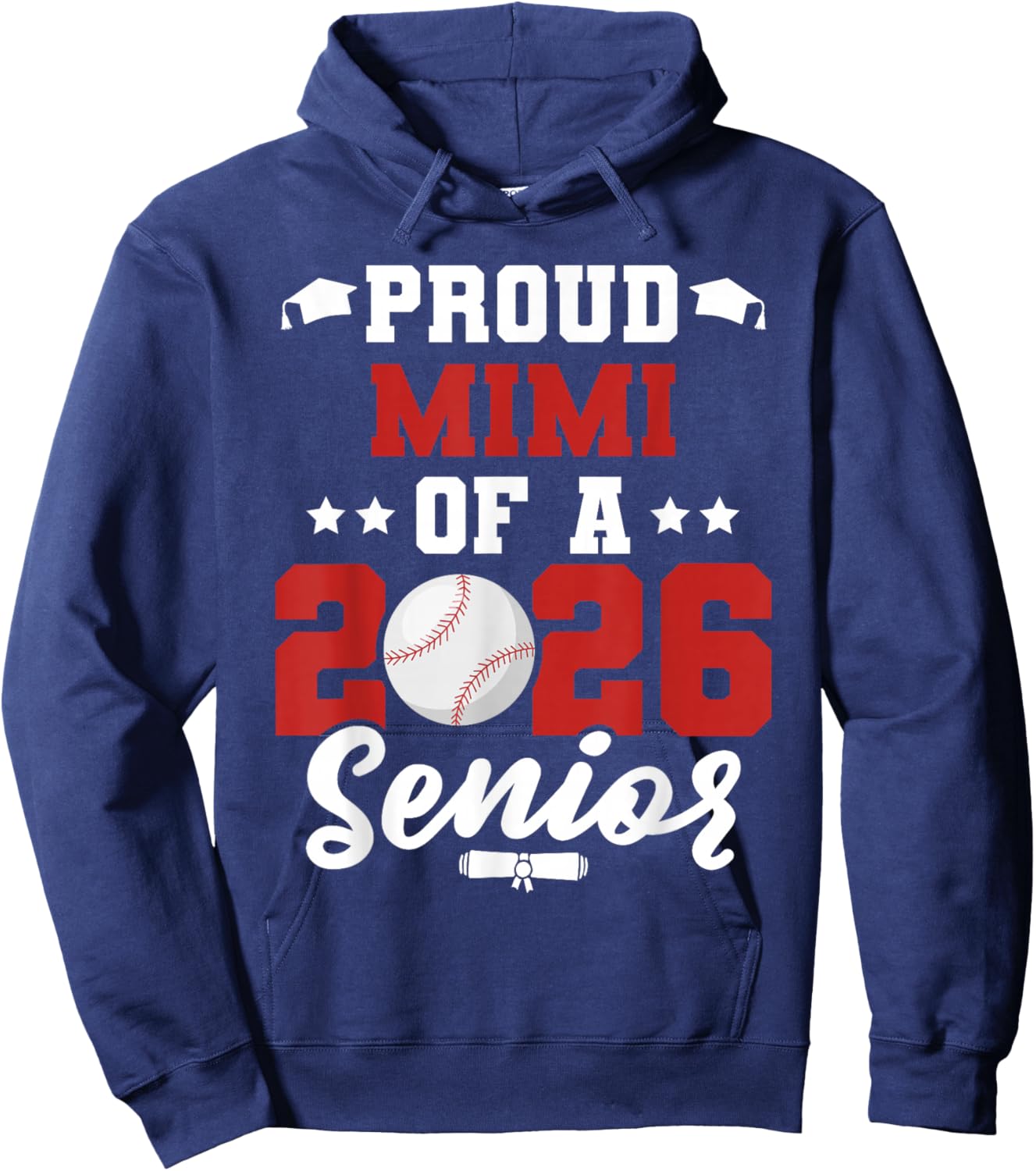 Class of 2026 Senior Year Baseball Mimi 2026 Graduate Hoodie - Hoodie | Navy