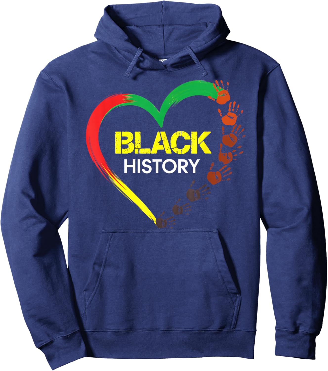 Black History Heart Black History Month Hoodie - Hoodie | Navy