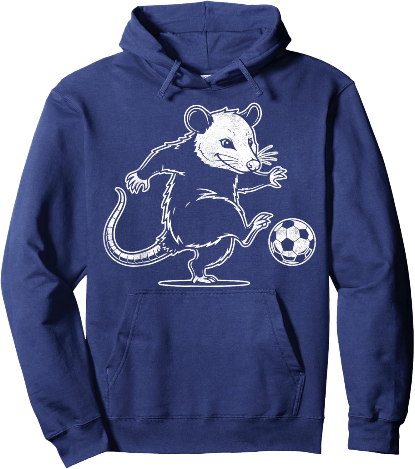 Funny Possum Soccer Ball Graphic - Cute Soccer Lover Hoodie - Hoodie | Navy