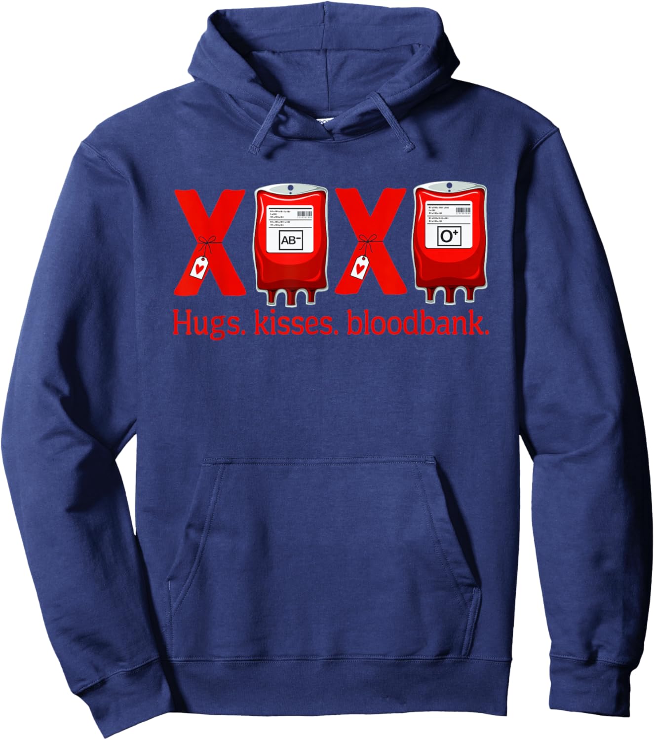 Blood Bank Valentine Medical Lab Science Medical Laboratory Hoodie - Hoodie | Navy