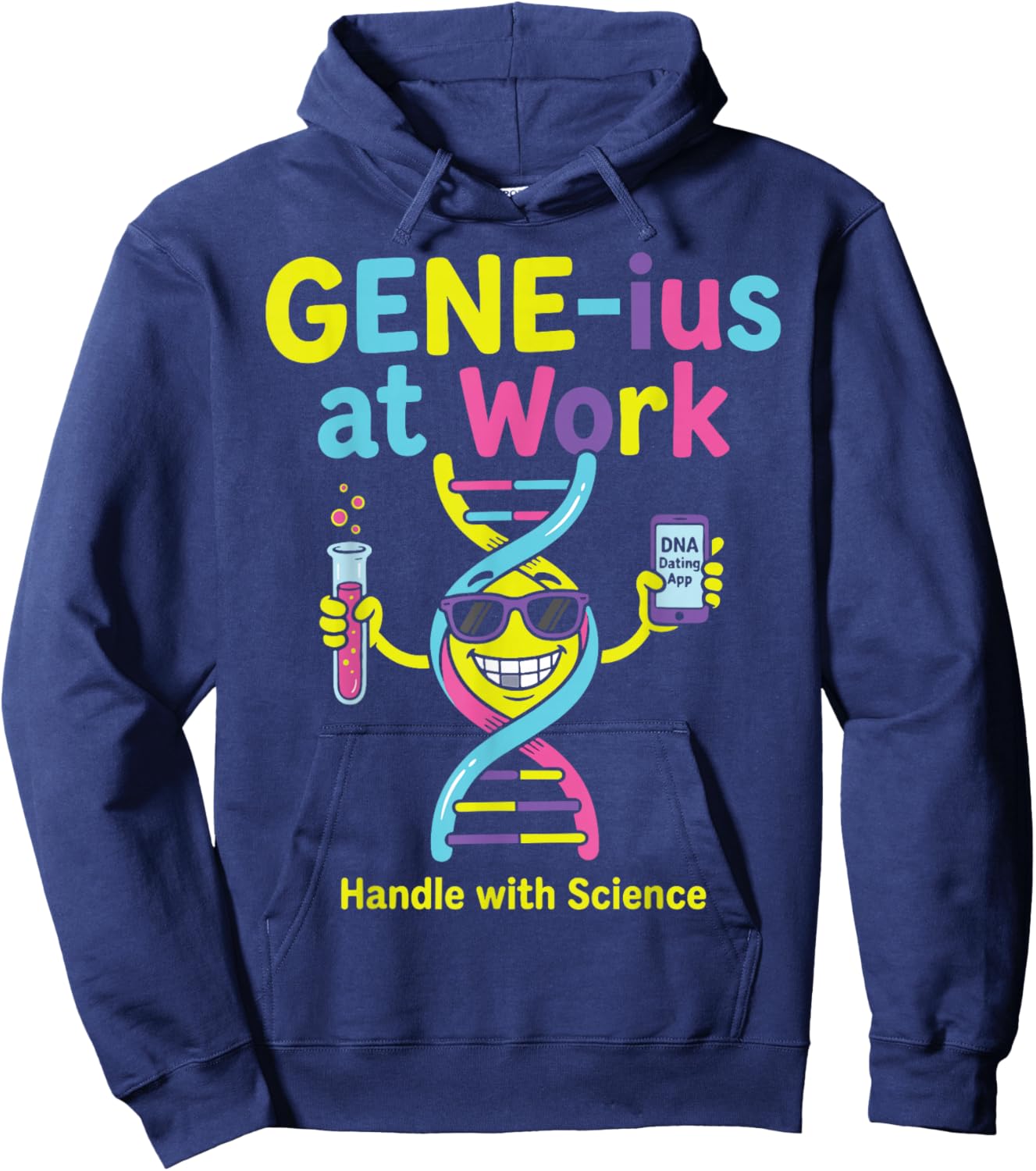 Gene ius at Work Handle with Science Hoodie - Hoodie | Navy