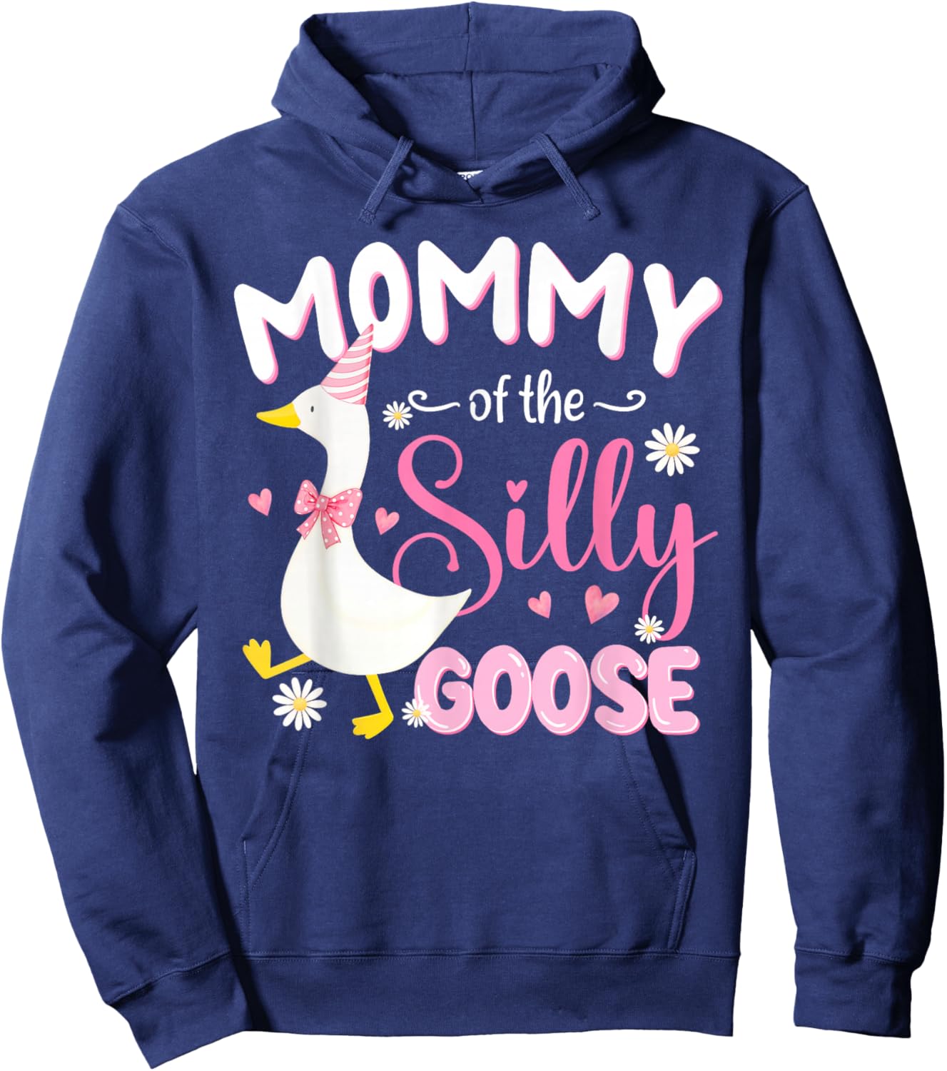 Silly Mommy Goose Mommy 1st Birthday Family Matching Party Hoodie - Hoodie | Navy