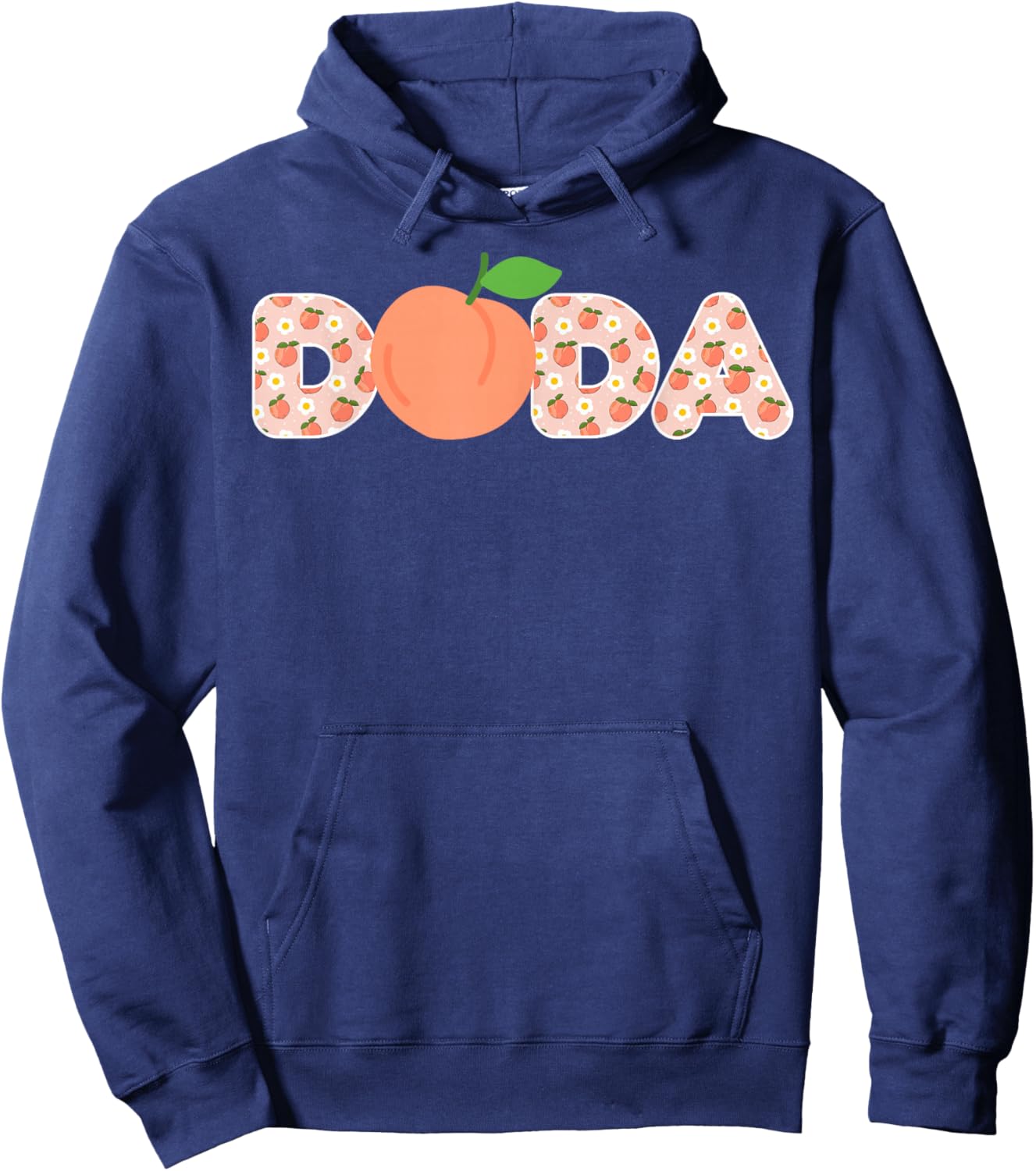 Dada of A Sweet Peach First Birthday Family Peach Party Hoodie - Hoodie | Navy