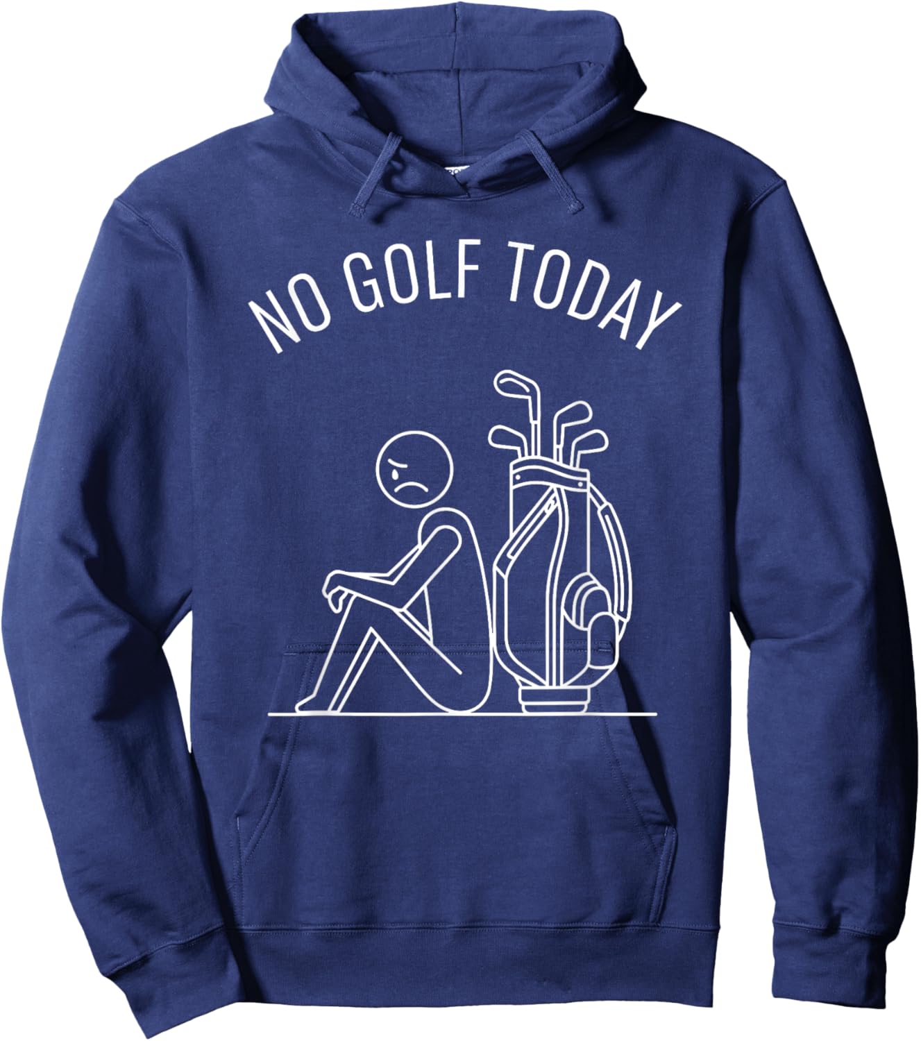No Golf Today Funny Sad Golfer Women and Kids Hoodie - Hoodie | Navy