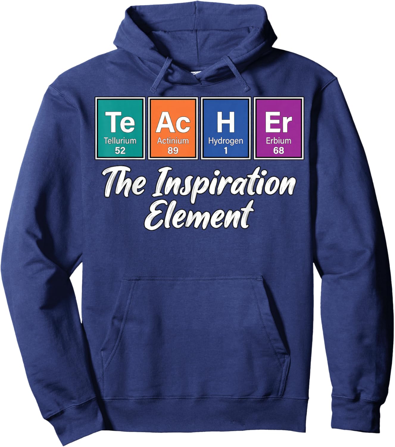 Teacher Periodic Table Inspiration Element Science Men Women Hoodie - Hoodie | Navy