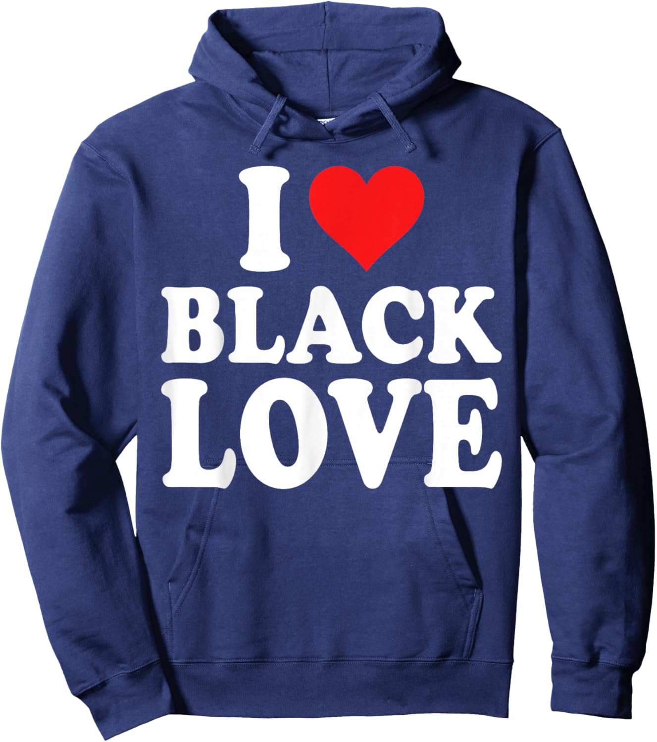 I Heart Black Love Cute Matching Couples African American Hoodie - Hoodie | Navy