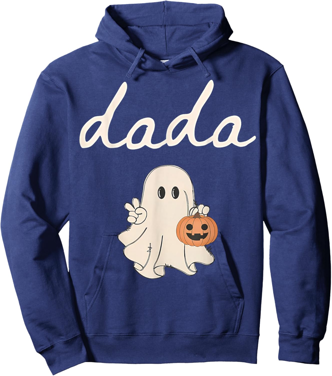 Dada Ghost Boo One Spooky Dad First Halloween Birthday Boy Hoodie - Hoodie | Navy