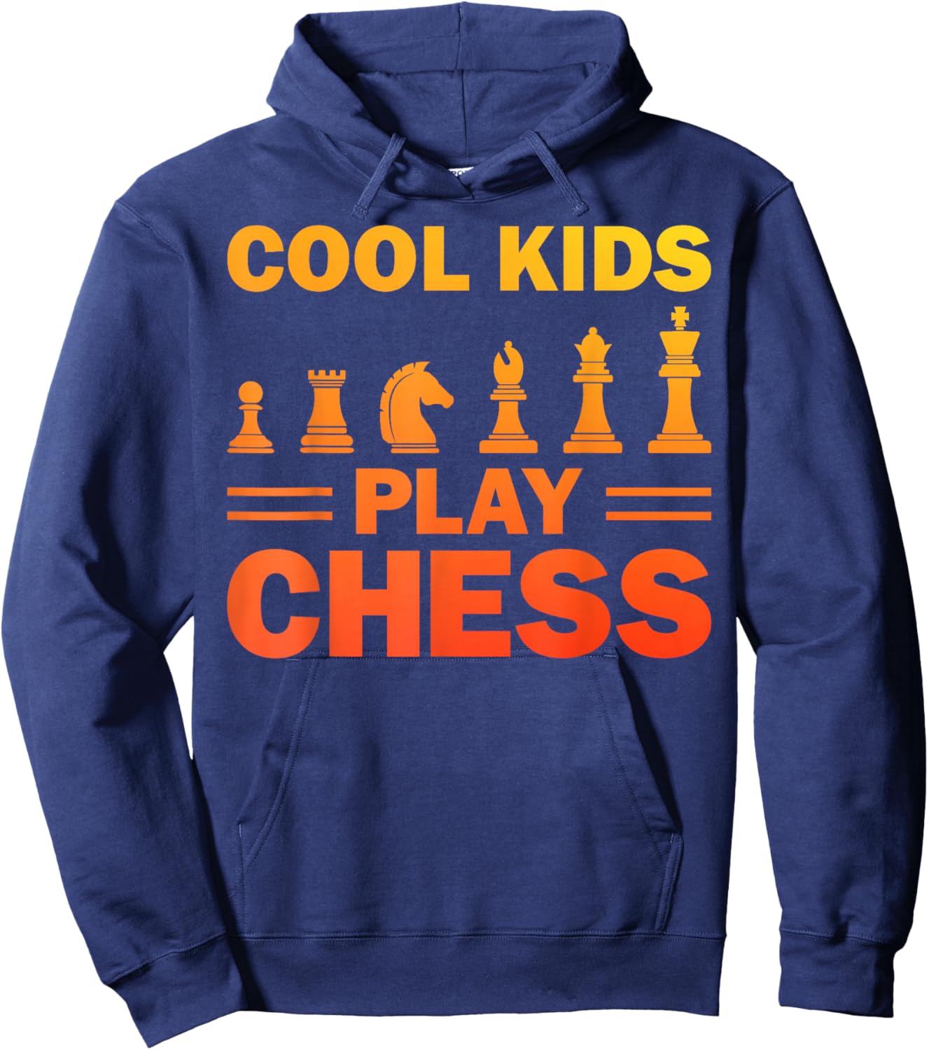 Cool Chess Art for Boys Girls Kids Chess Lover Chess Player Hoodie - Hoodie | Navy