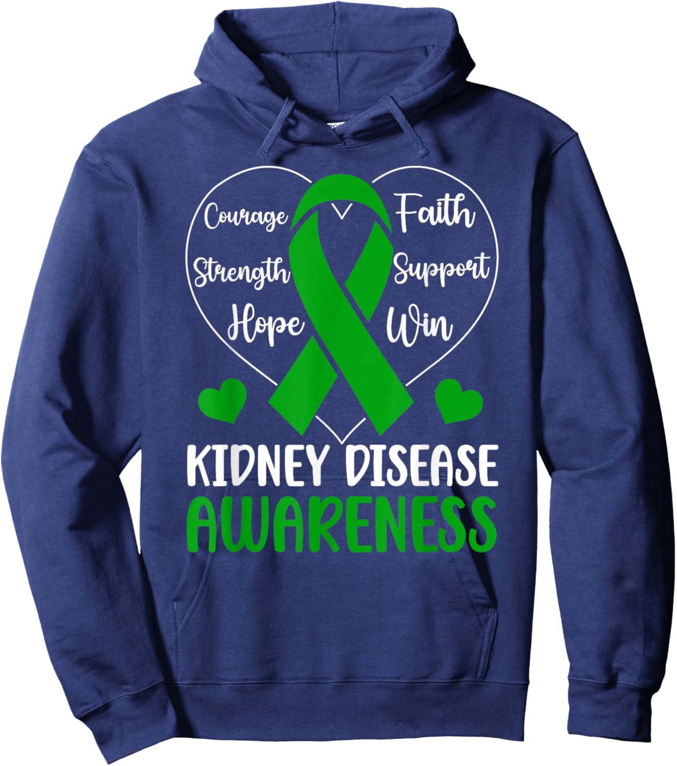 Kidney Disease Awareness Month Kidney Disease Warrior Hoodie - Hoodie | Navy