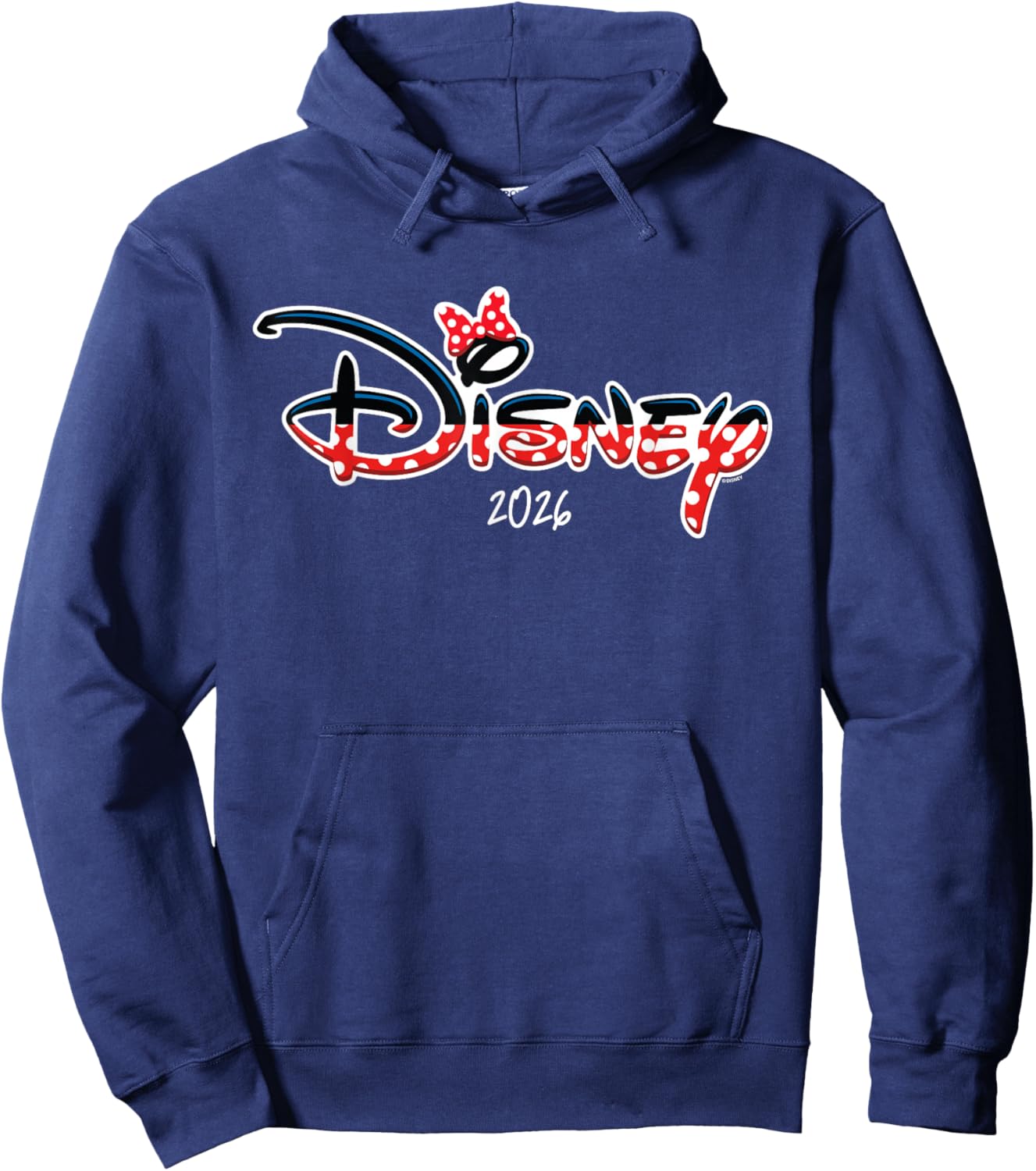 Disney Minnie Mouse Script Logo 2026 Vacation Trip Matching Hoodie - Hoodie | Navy
