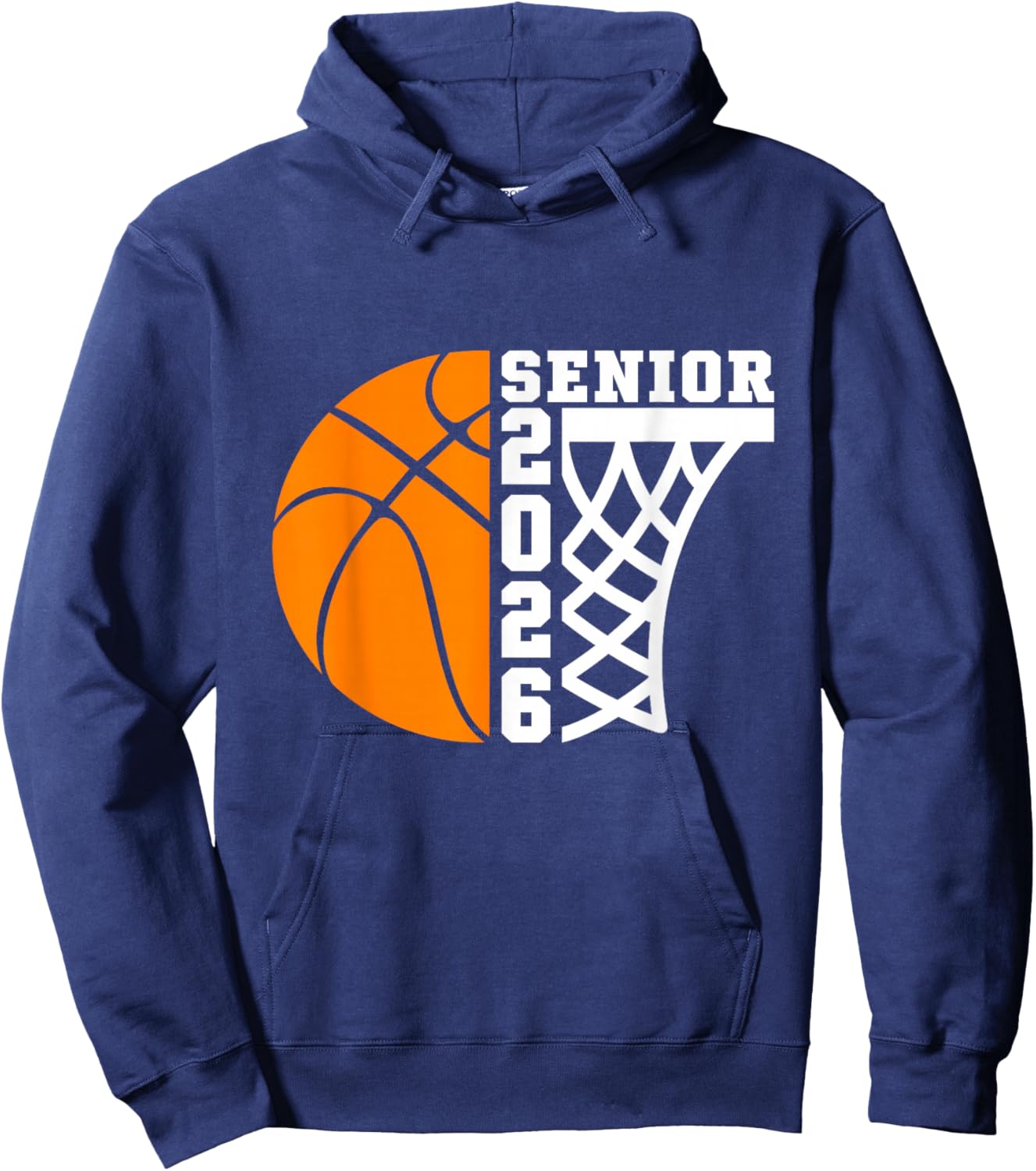 Graduate Senior Class of 2026 Basketball Player Graduation Hoodie - Hoodie | Navy