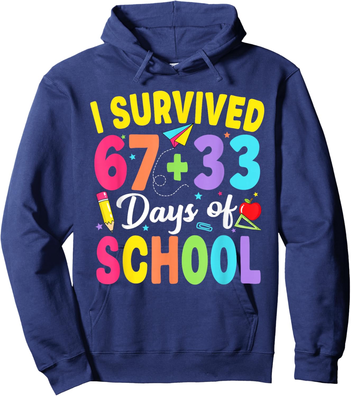 for Teacher Kids 100th Day Hoodie - Hoodie | Navy