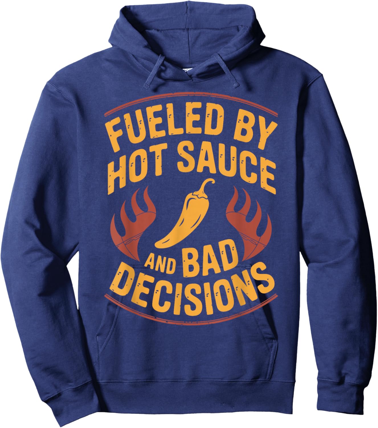 Funny Hot Sauce Lover Spicy Food Chili Hoodie - Hoodie | Navy