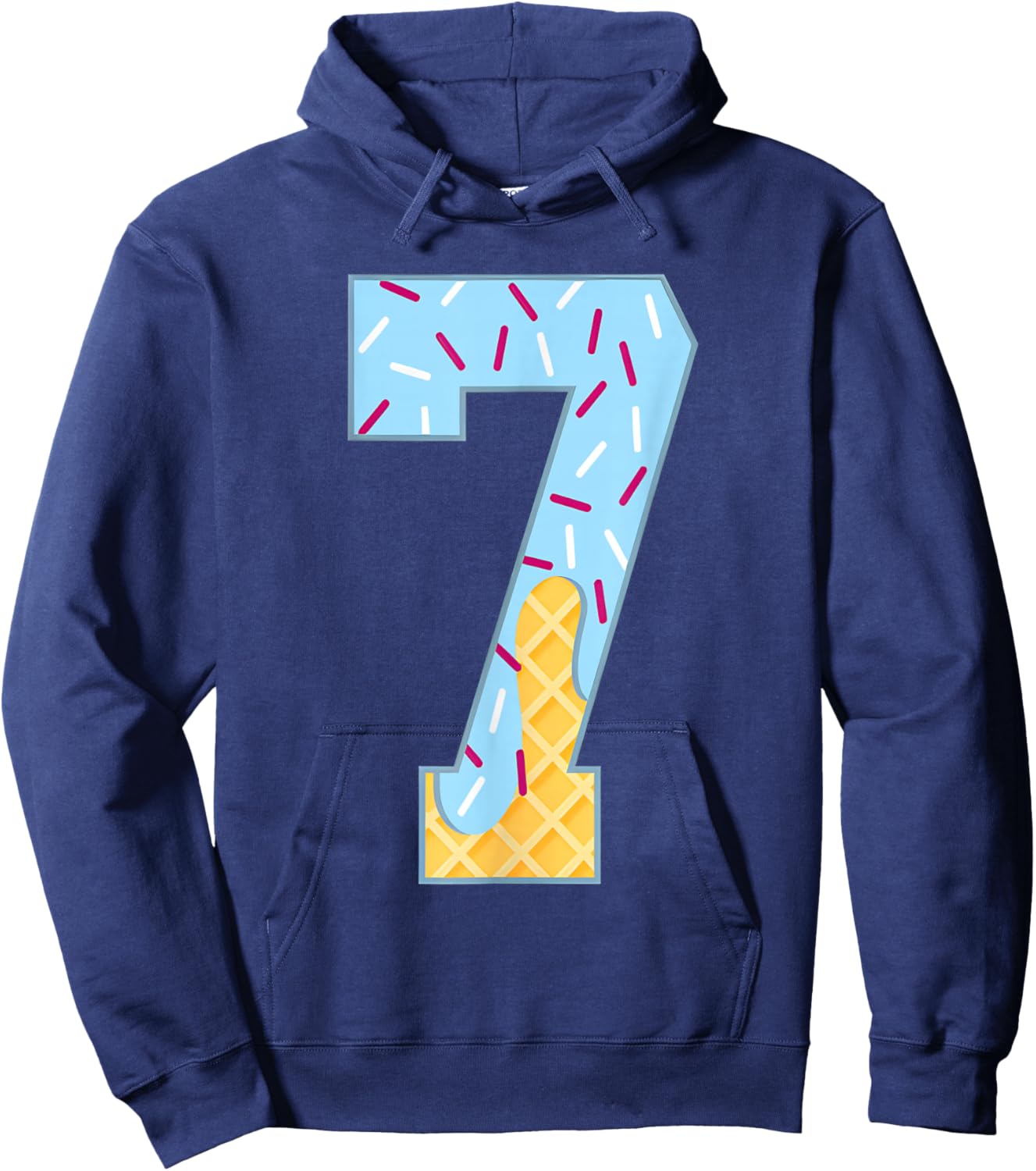 Number 7 Ice Cream Drip 67 Meme Couple Halloween Costume Hoodie - Hoodie | Navy