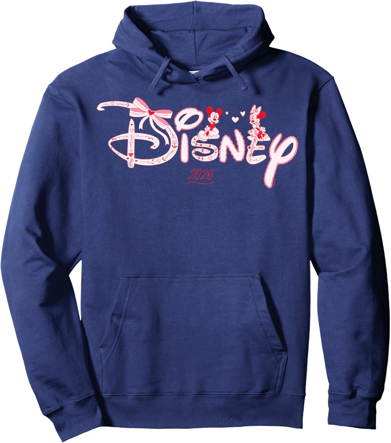Disney Mickey & Minnie Coquette Valentine's Day 2026 Trip Hoodie - Hoodie | Navy
