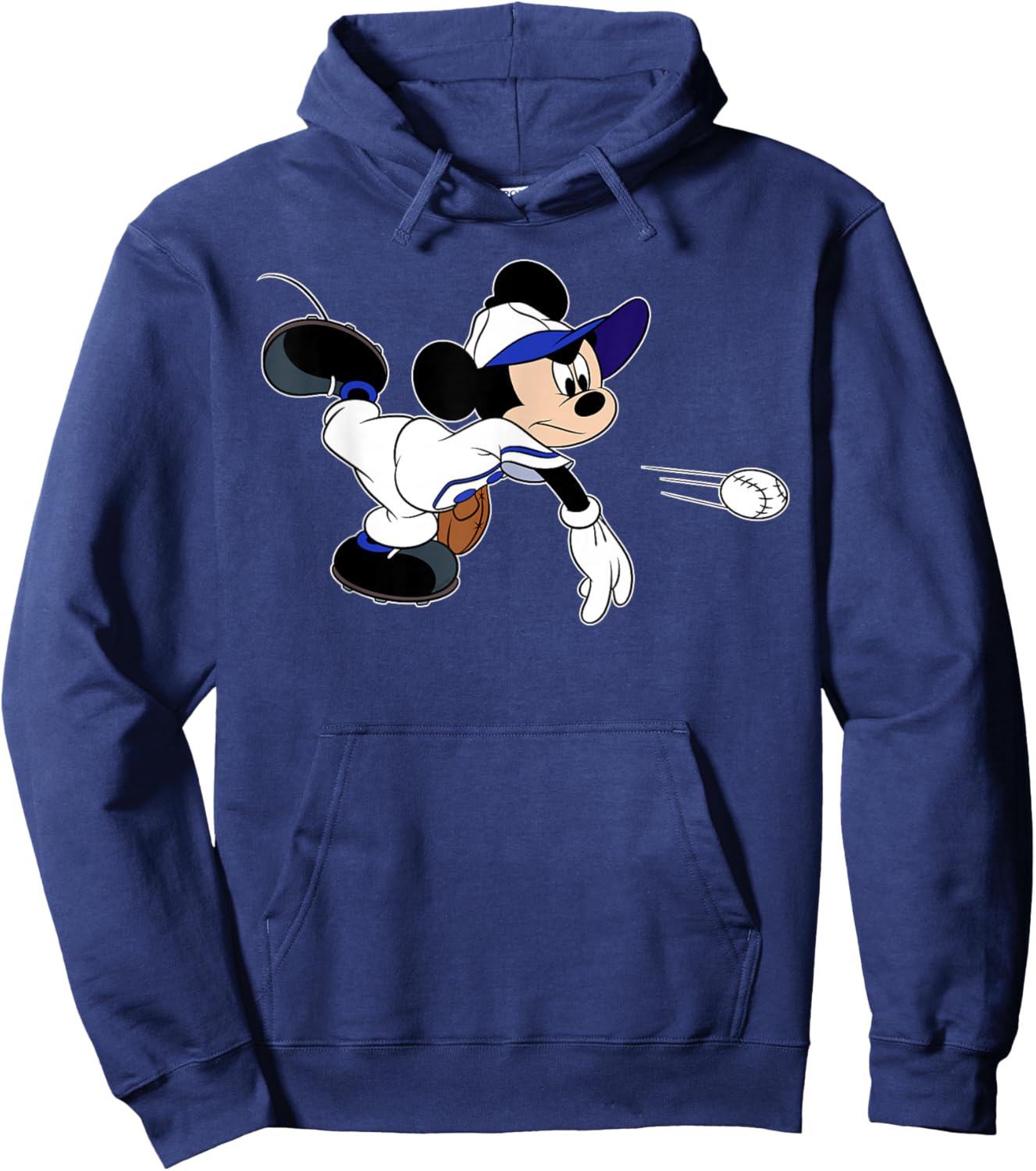 Disney Sports Mickey Mouse Baseball Team Player Hoodie - Hoodie | Navy