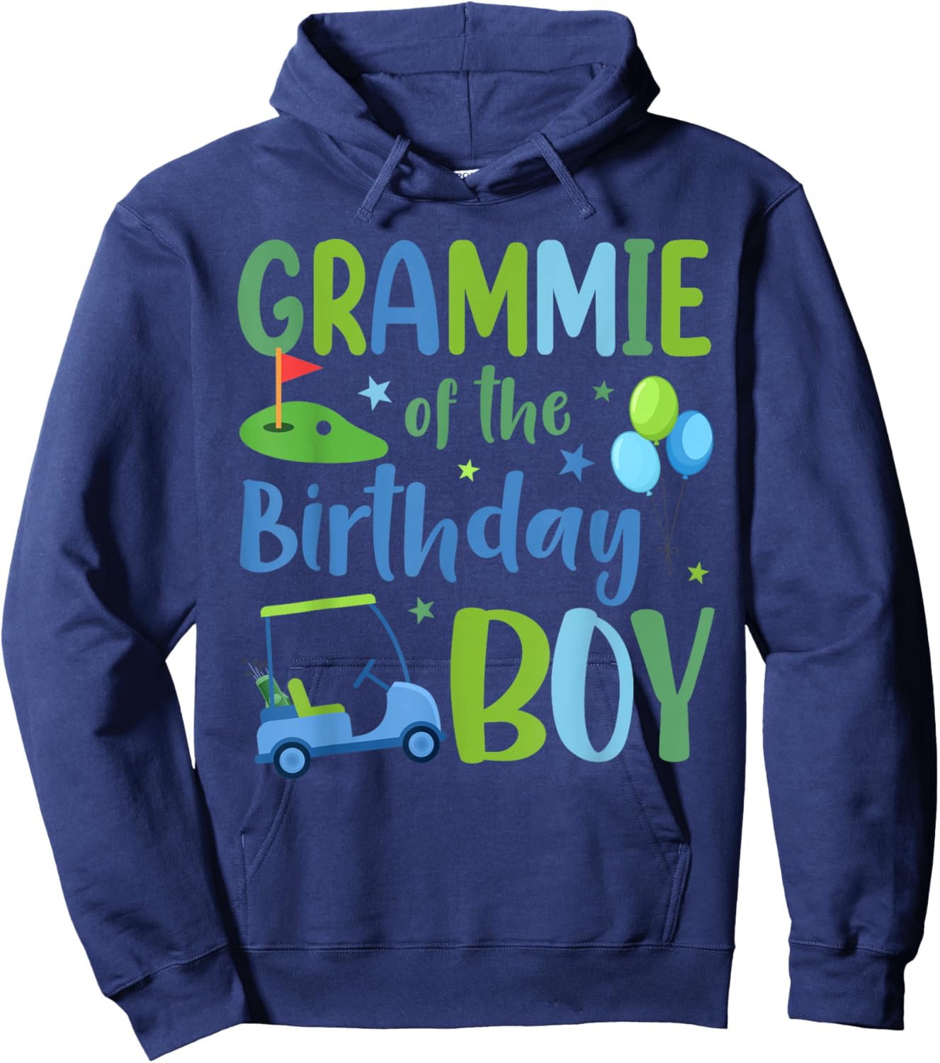 Grammie of The Birthday Boy Golf Player Hoodie - Hoodie | Navy