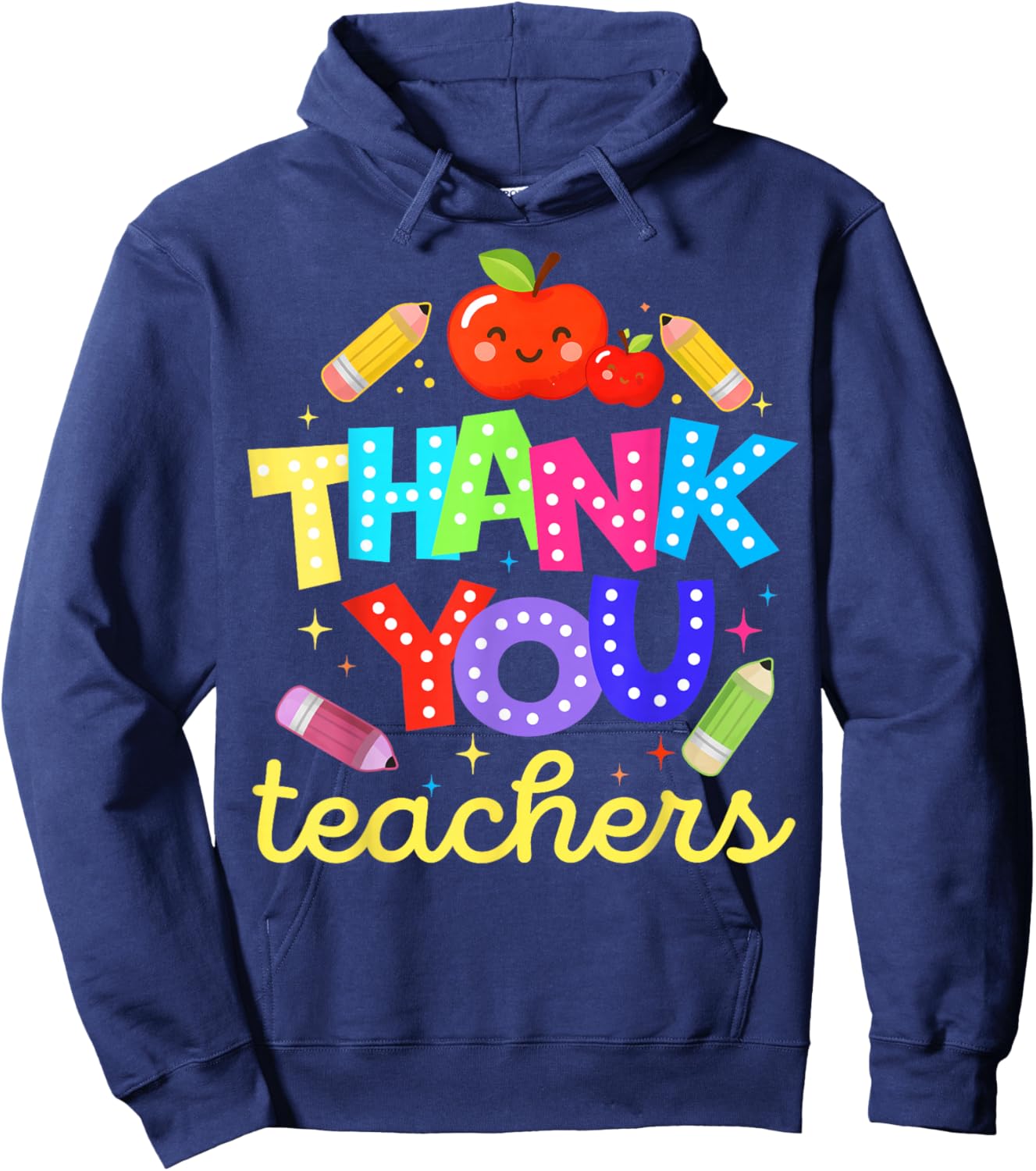 Thank You Teacher Appreciation Graduation Student Gift Hoodie - Hoodie | Navy